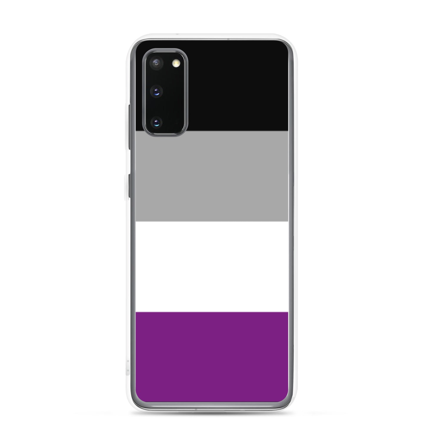 Asexual Ace Pride Samsung Galaxy Cell Phone Case Samsung Galaxy S20 Asexual clear-case-for-samsung-samsung-galaxy-s20-case-on-phone-640a9b915c012