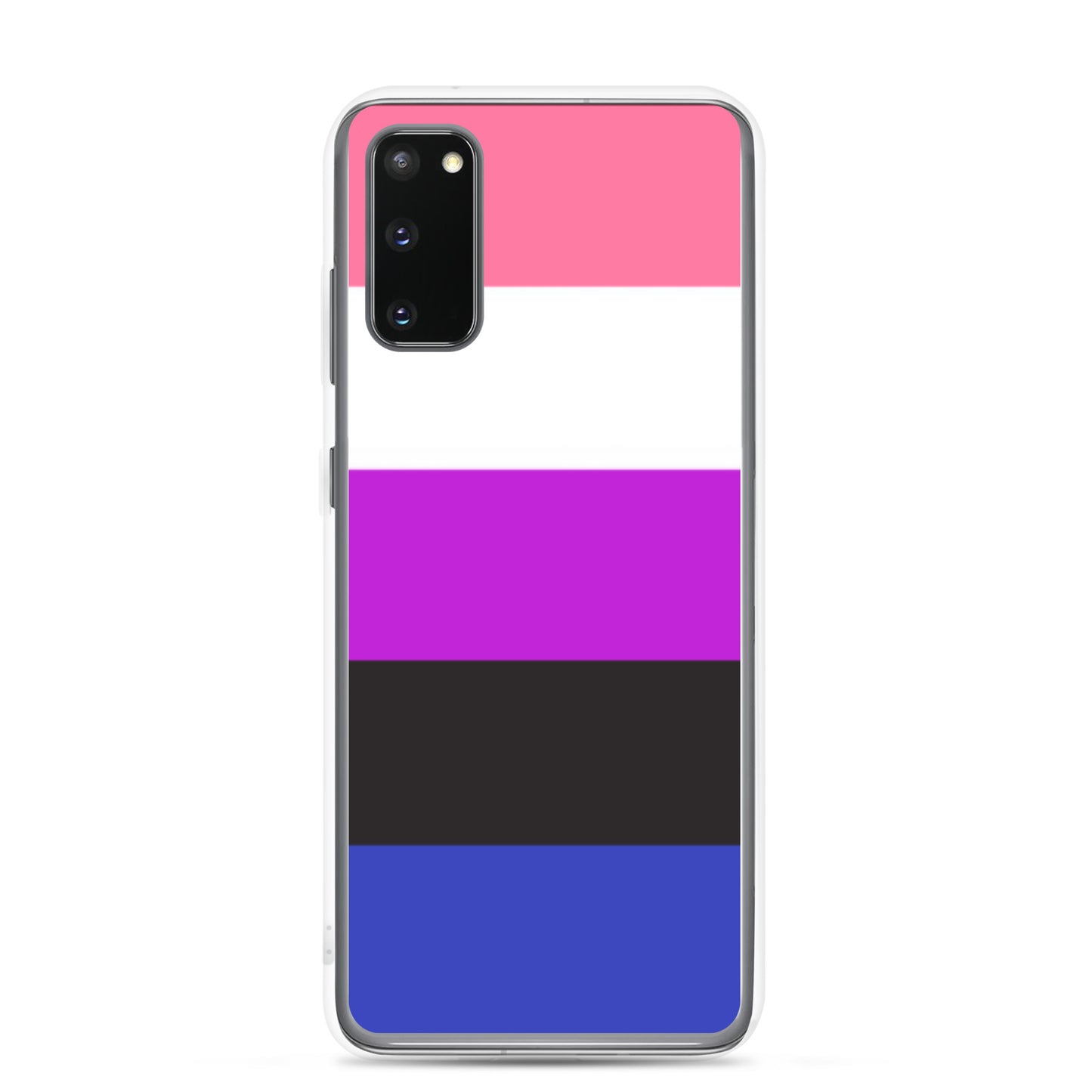 Genderfluid Pride Samsung Galaxy Cell Phone Case Samsung Galaxy S20 Genderfluid clear-case-for-samsung-samsung-galaxy-s20-case-on-phone-640a9c35ebb6b