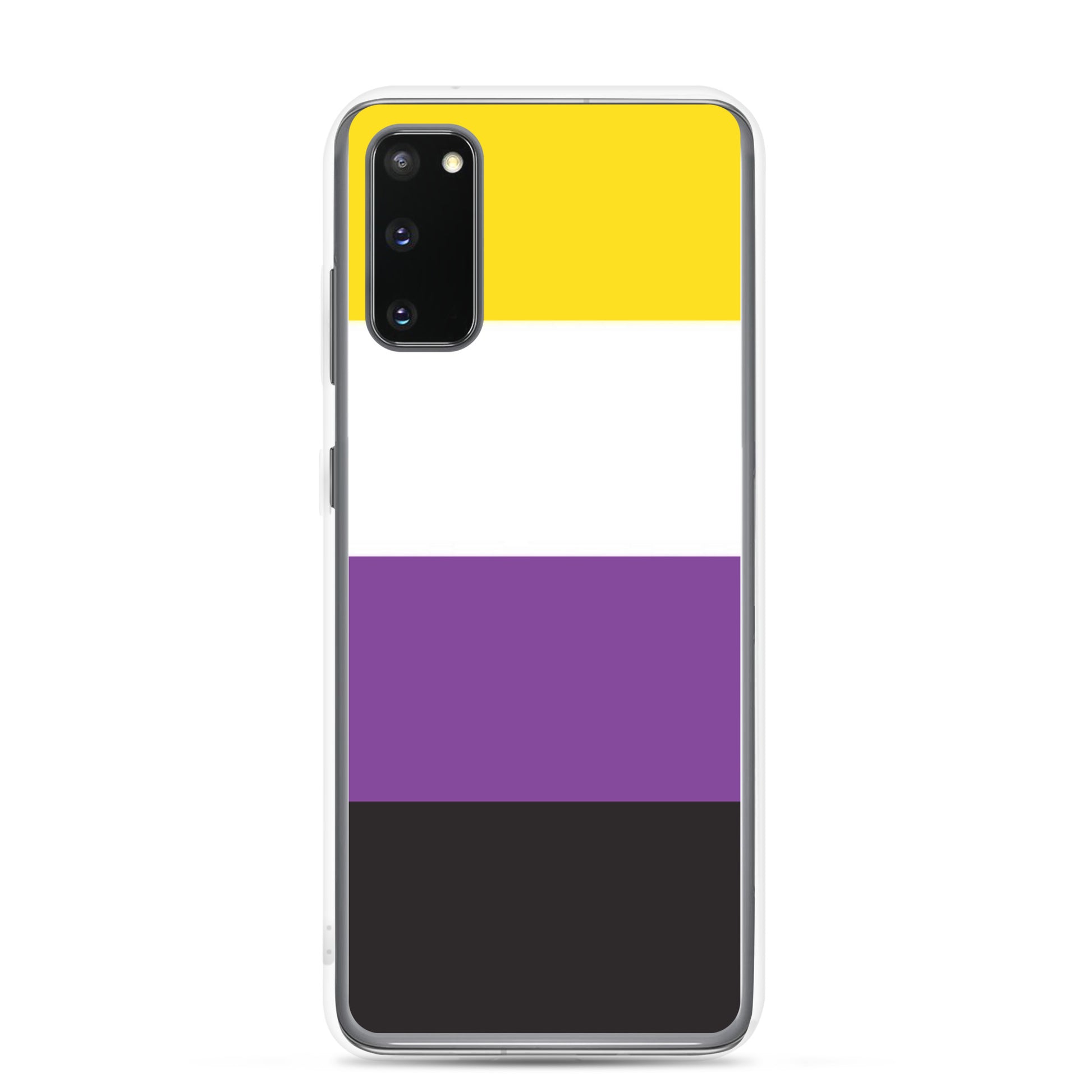 Nonbinary Enby Pride Flag Samsung Galaxy Cell Phone Case Samsung Galaxy S20 Nonbinary clear-case-for-samsung-samsung-galaxy-s20-case-on-phone-640a9f2d154c8