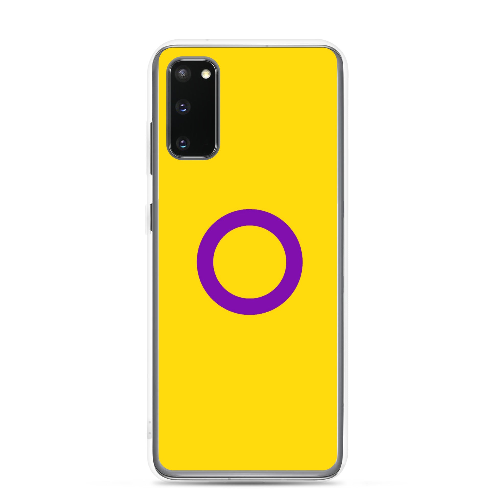 Intersex Pride Flag Samsung Galaxy Cell Phone Case Samsung Galaxy S20 Intersex clear-case-for-samsung-samsung-galaxy-s20-case-on-phone-640aa45da339b