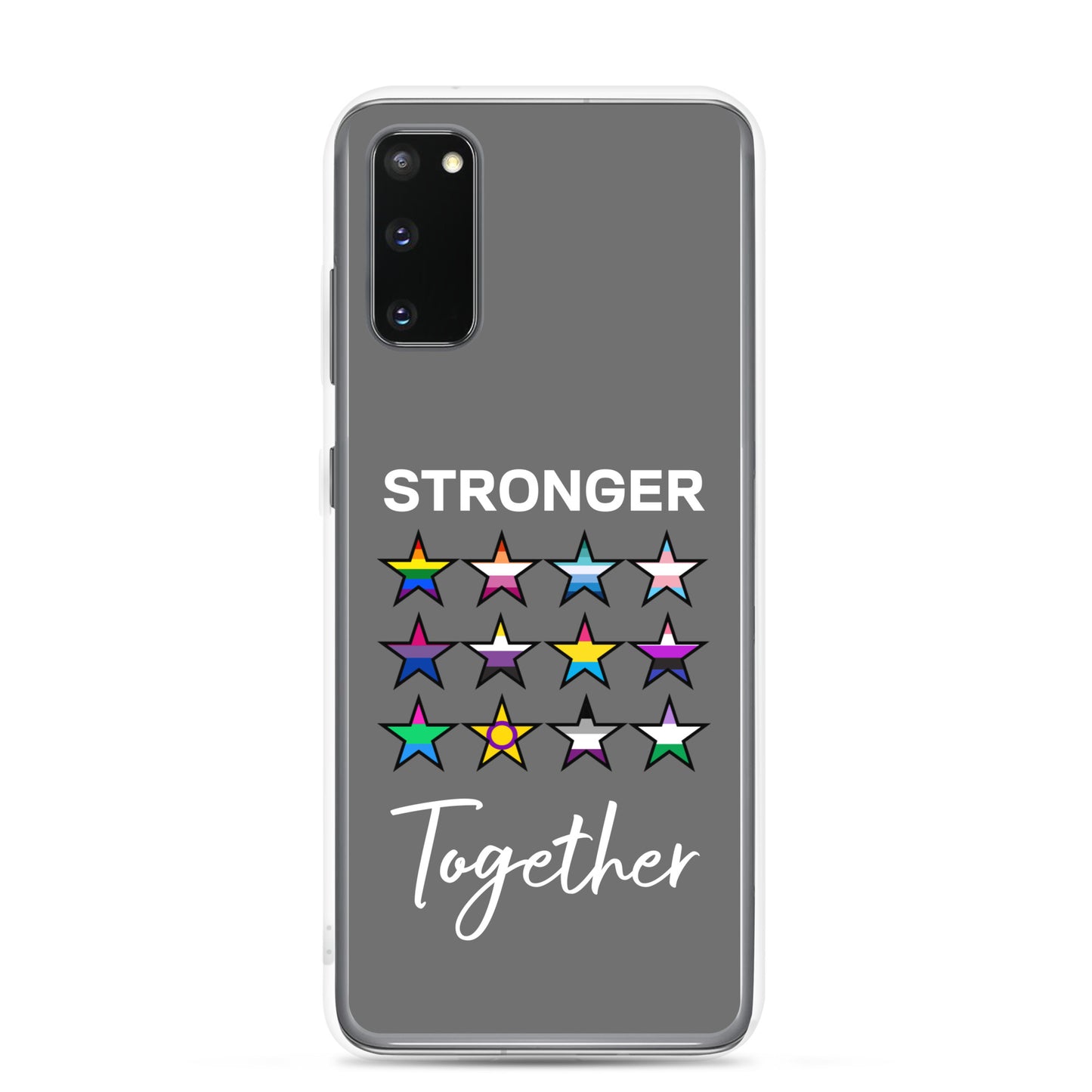 LGBTQ Pride Samsung Galaxy Cell Phone Case - Stronger Together Samsung Galaxy S20 clear-case-for-samsung-samsung-galaxy-s20-case-on-phone-64127ba9a4846