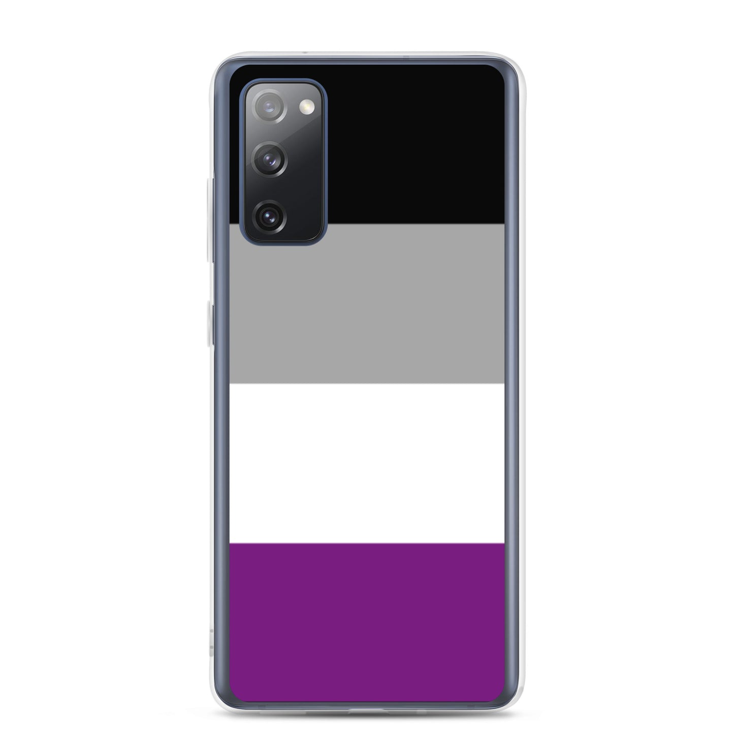 Asexual Ace Pride Samsung Galaxy Cell Phone Case clear-case-for-samsung-samsung-galaxy-s20-fe-case-on-phone-640a9b915c04c