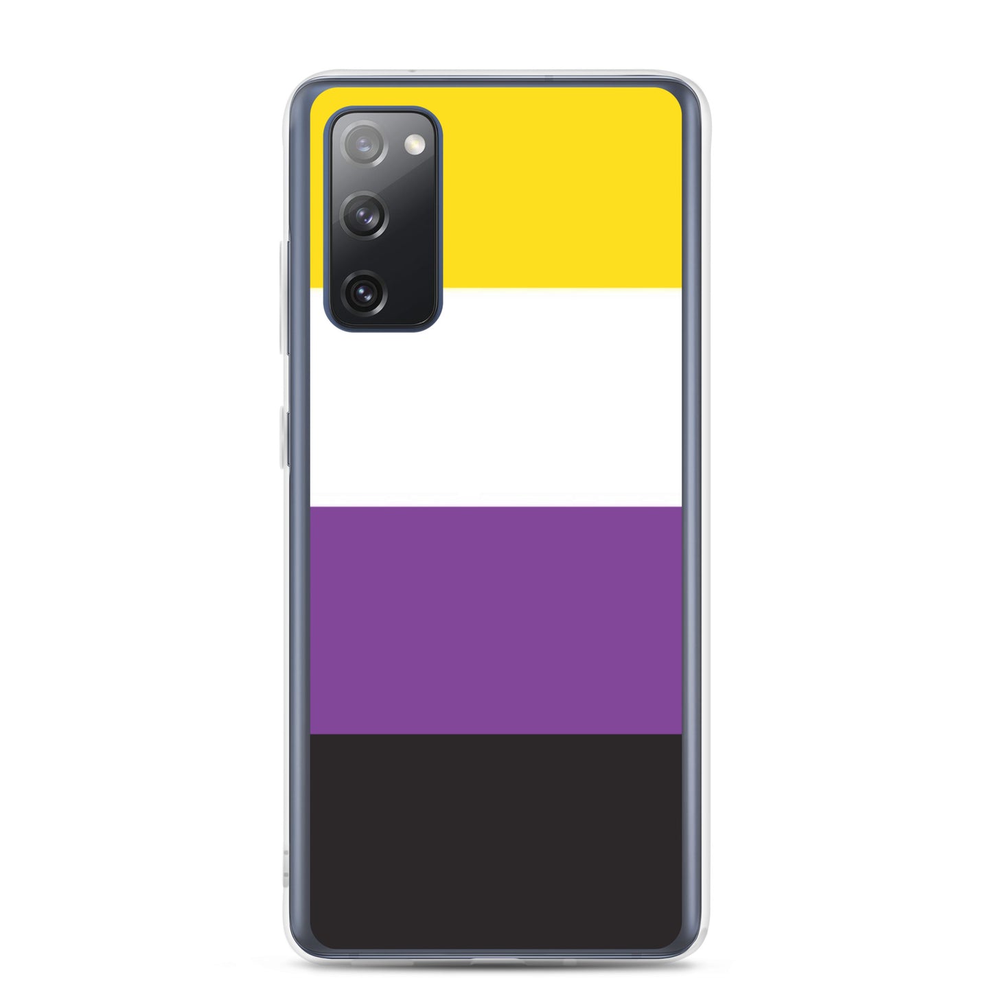 Nonbinary Enby Pride Flag Samsung Galaxy Cell Phone Case clear-case-for-samsung-samsung-galaxy-s20-fe-case-on-phone-640a9f2d154fd