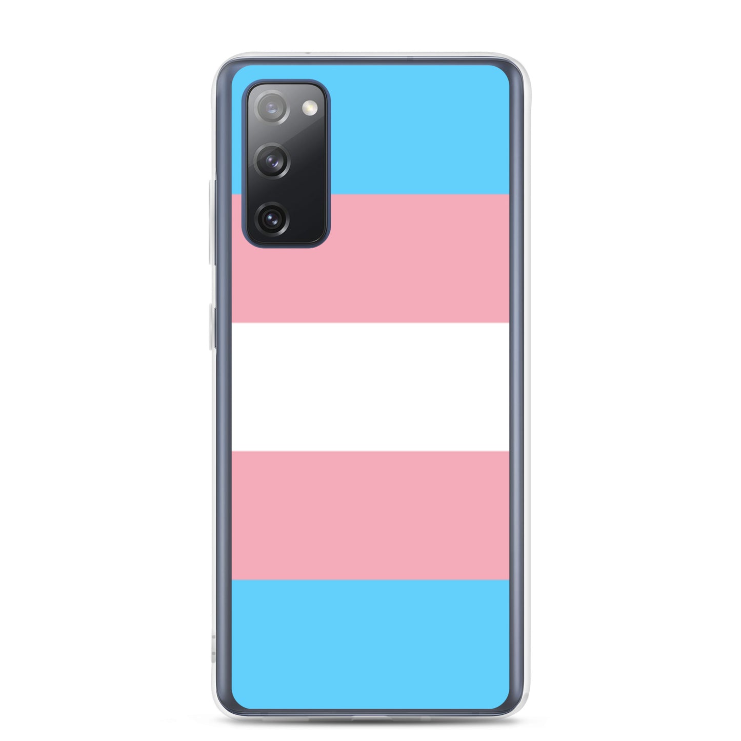 Transgender Trans Pride Flag Samsung Galaxy Cell Phone Case clear-case-for-samsung-samsung-galaxy-s20-fe-case-on-phone-640aa2618e5b3