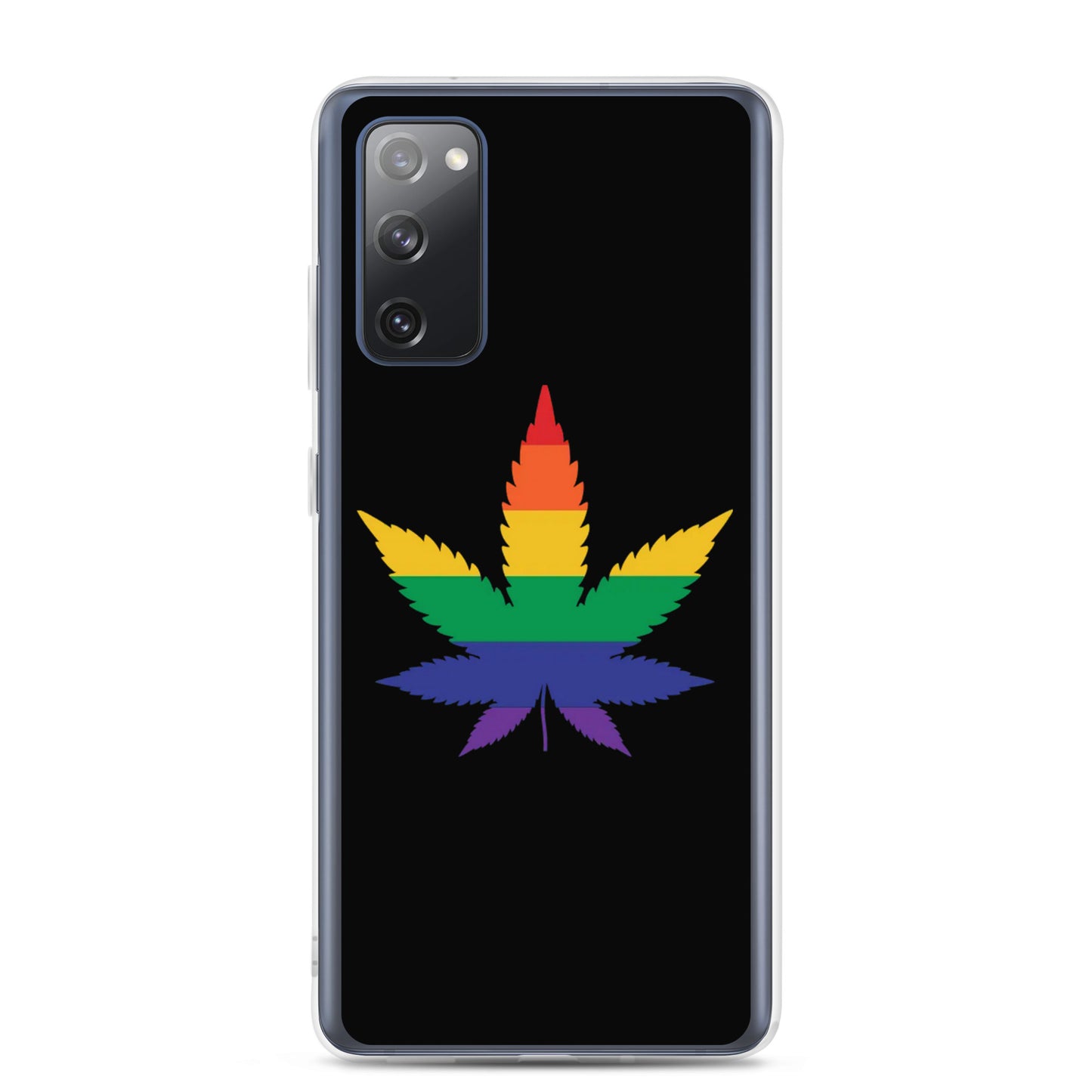 LGBTQ Pride Samsung Galaxy Cell Phone Case - Weed clear-case-for-samsung-samsung-galaxy-s20-fe-case-on-phone-6412654b1dd4f