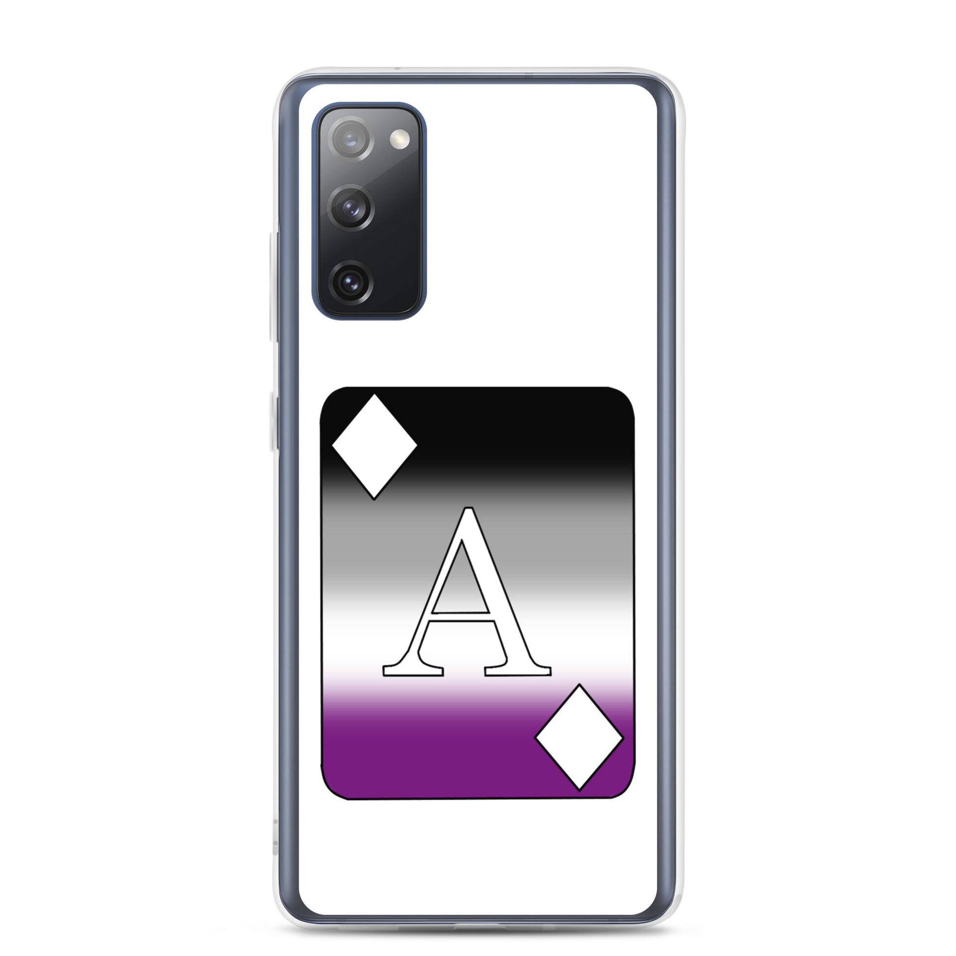 Asexual Ace Pride - Ace Card Samsung Galaxy Cell Phone Case clear-case-for-samsung-samsung-galaxy-s20-fe-case-on-phone-6412752a0deaf