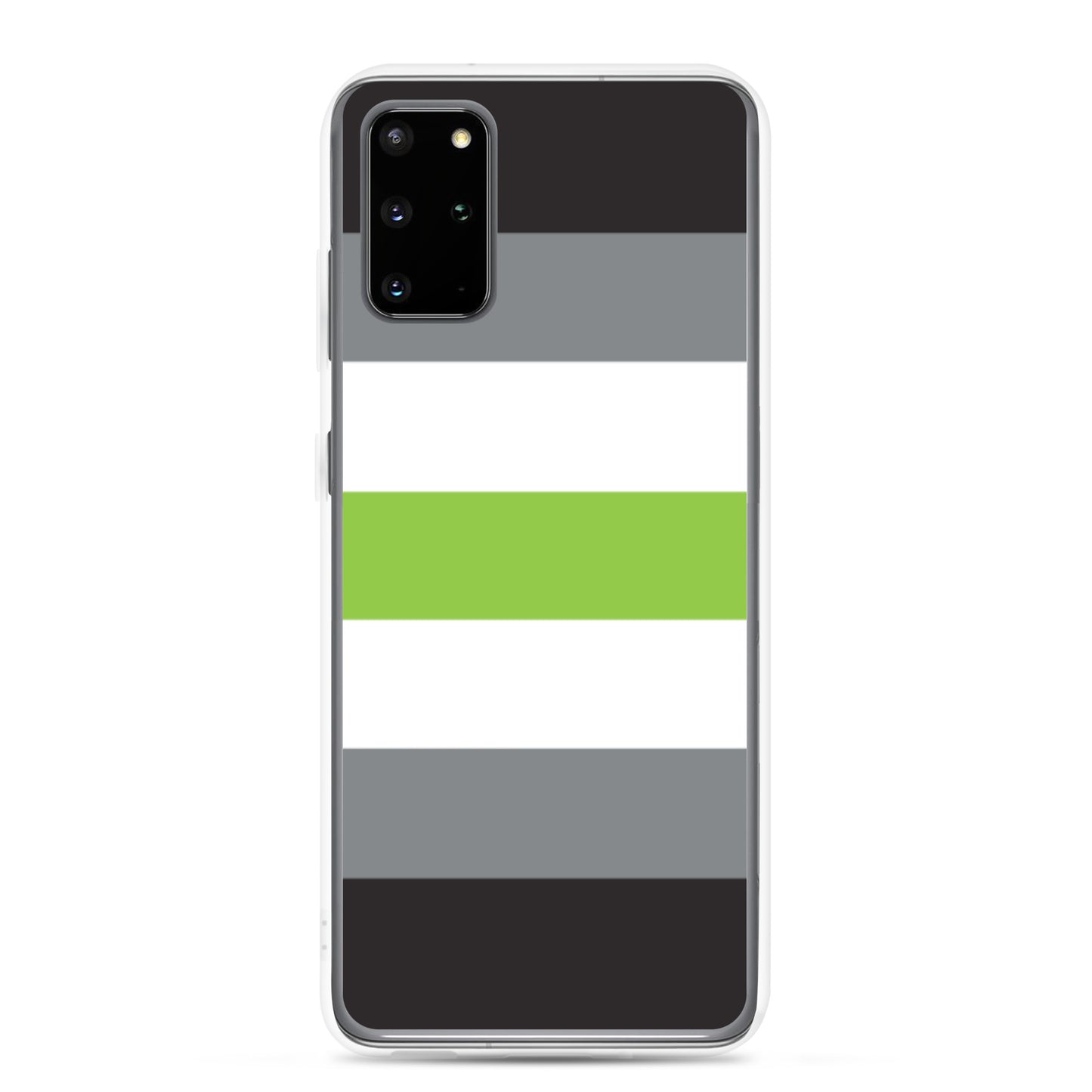 Agender Pride Flag Samsung Galaxy Cell Phone Case clear-case-for-samsung-samsung-galaxy-s20-plus-case-on-phone-640a88078ca09