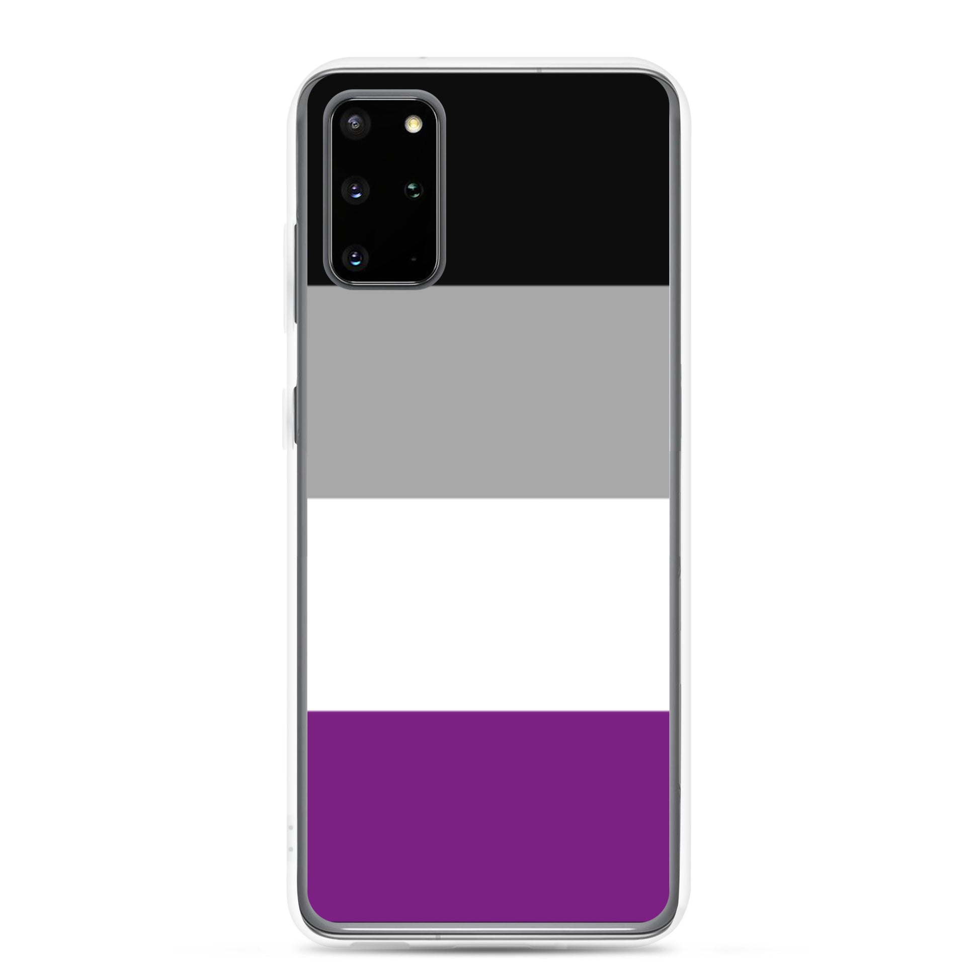 Asexual Ace Pride Samsung Galaxy Cell Phone Case Samsung Galaxy S20 Plus Asexual clear-case-for-samsung-samsung-galaxy-s20-plus-case-on-phone-640a9b915c089