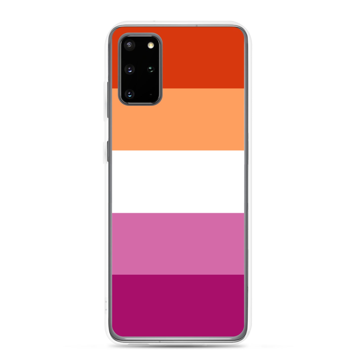 Lesbian Pride Flag Samsung Galaxy Cell Phone Case Samsung Galaxy S20 Plus Lesbian clear-case-for-samsung-samsung-galaxy-s20-plus-case-on-phone-640a9df921281