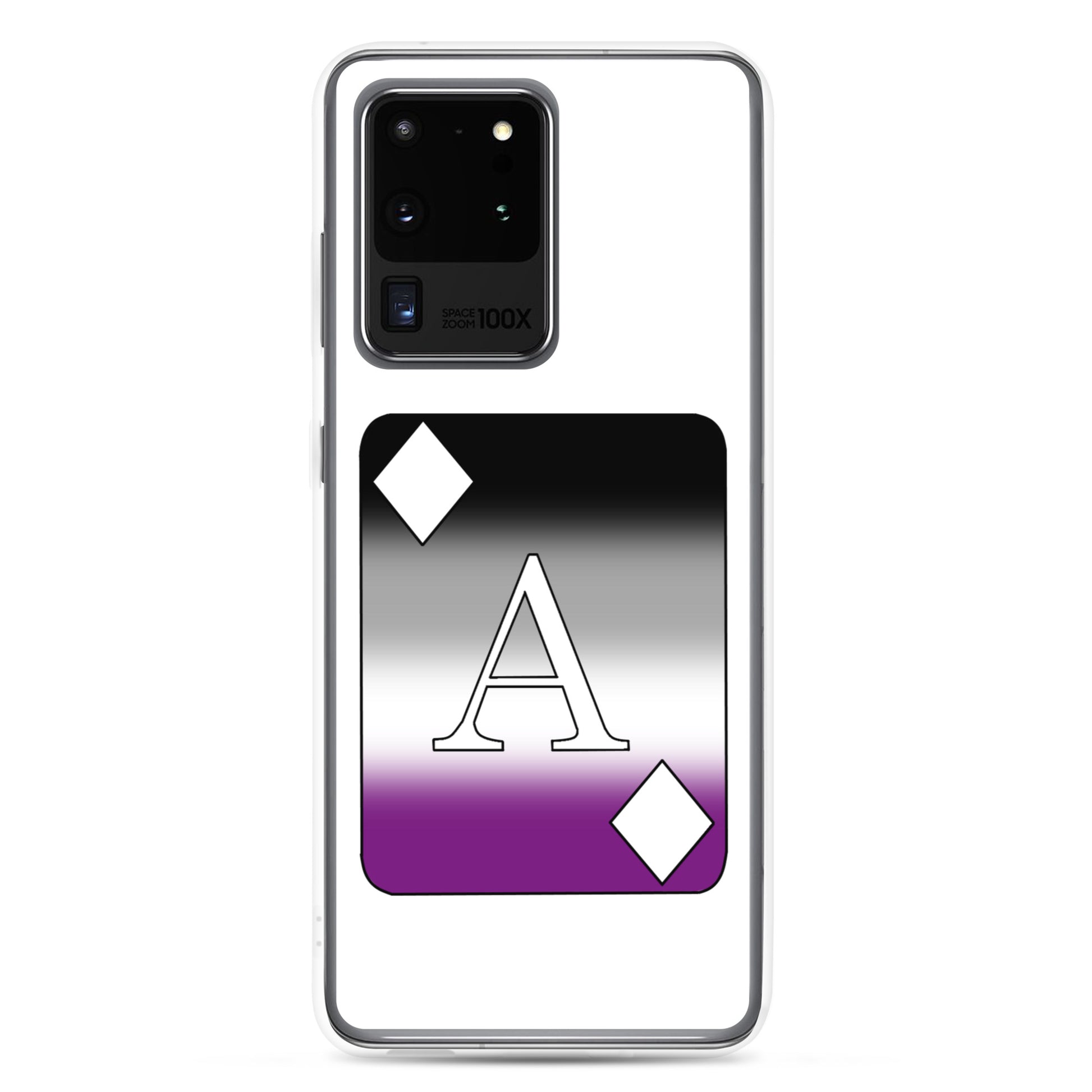 Asexual Ace Pride - Ace Card Samsung Galaxy Cell Phone Case Samsung Galaxy S20 Ultra Asexual clear-case-for-samsung-samsung-galaxy-s20-ultra-case-on-phone-6412752a0dfdf