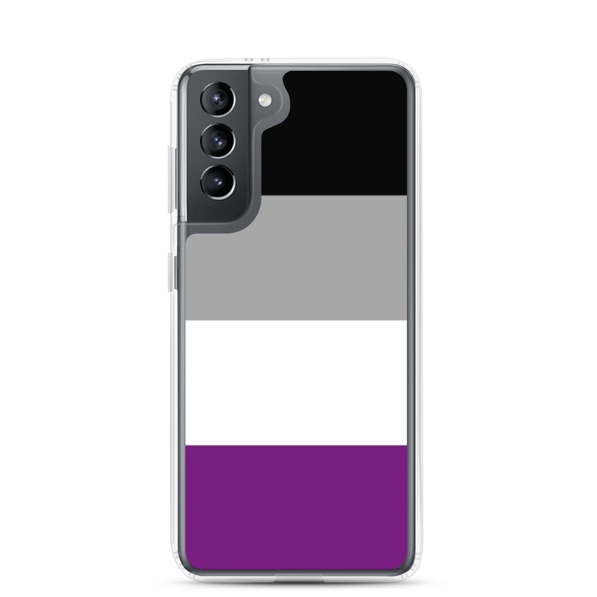 Asexual Ace Pride Samsung Galaxy Cell Phone Case Samsung Galaxy S21 Asexual clear-case-for-samsung-samsung-galaxy-s21-case-on-phone-640a9b915c0f1