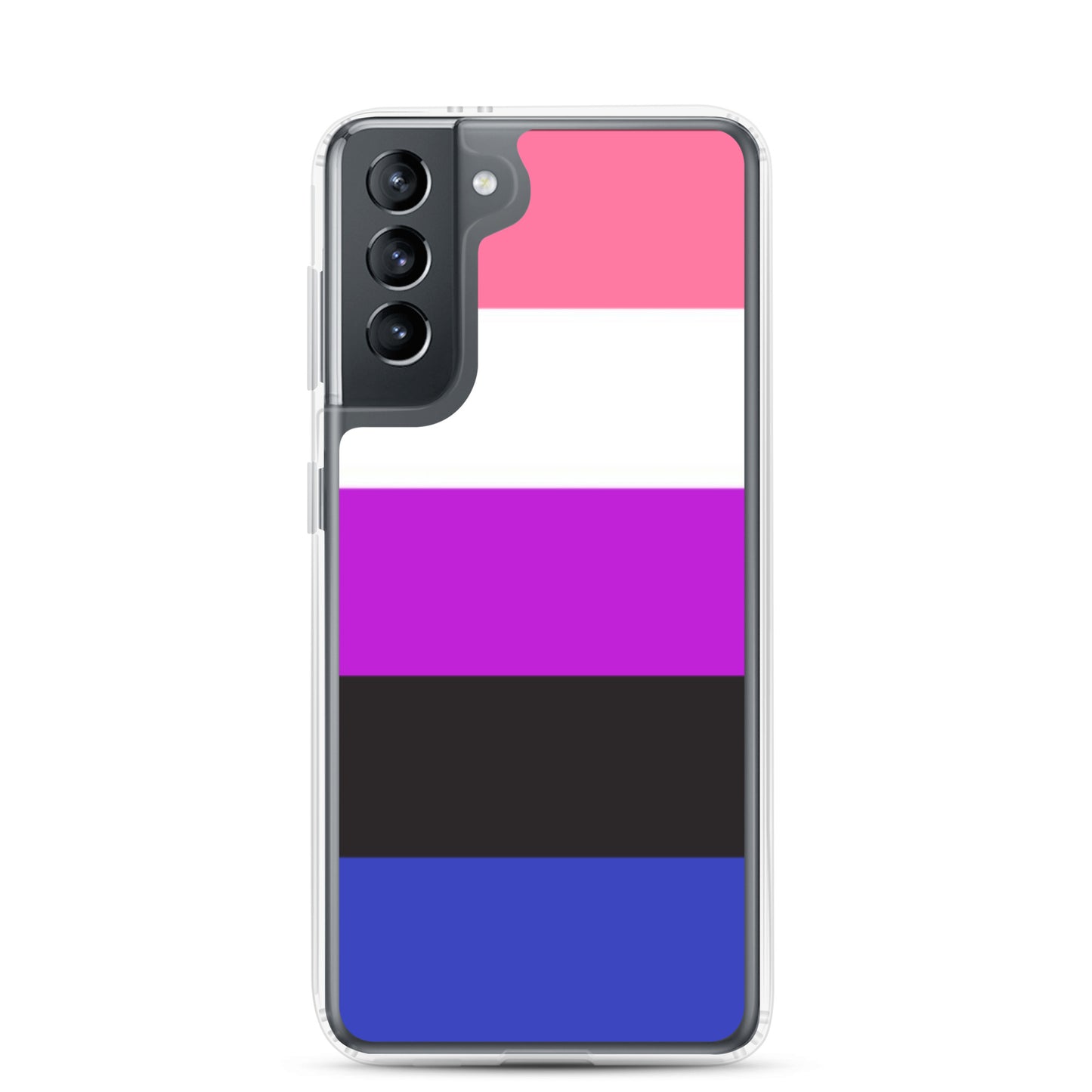 Genderfluid Pride Samsung Galaxy Cell Phone Case Samsung Galaxy S21 Genderfluid clear-case-for-samsung-samsung-galaxy-s21-case-on-phone-640a9c35ebcfd