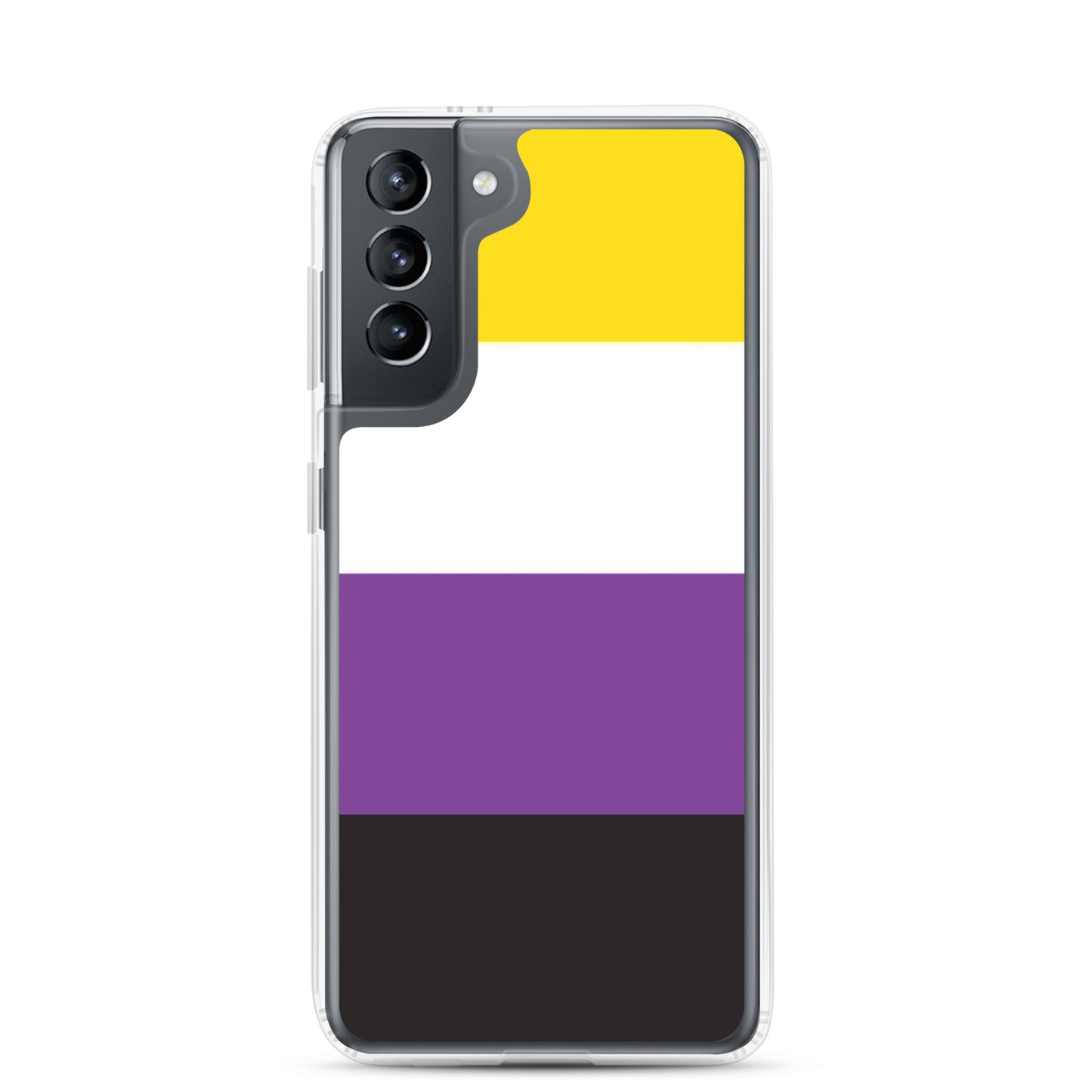 Nonbinary Enby Pride Flag Samsung Galaxy Cell Phone Case Samsung Galaxy S21 Nonbinary clear-case-for-samsung-samsung-galaxy-s21-case-on-phone-640a9f2d15590