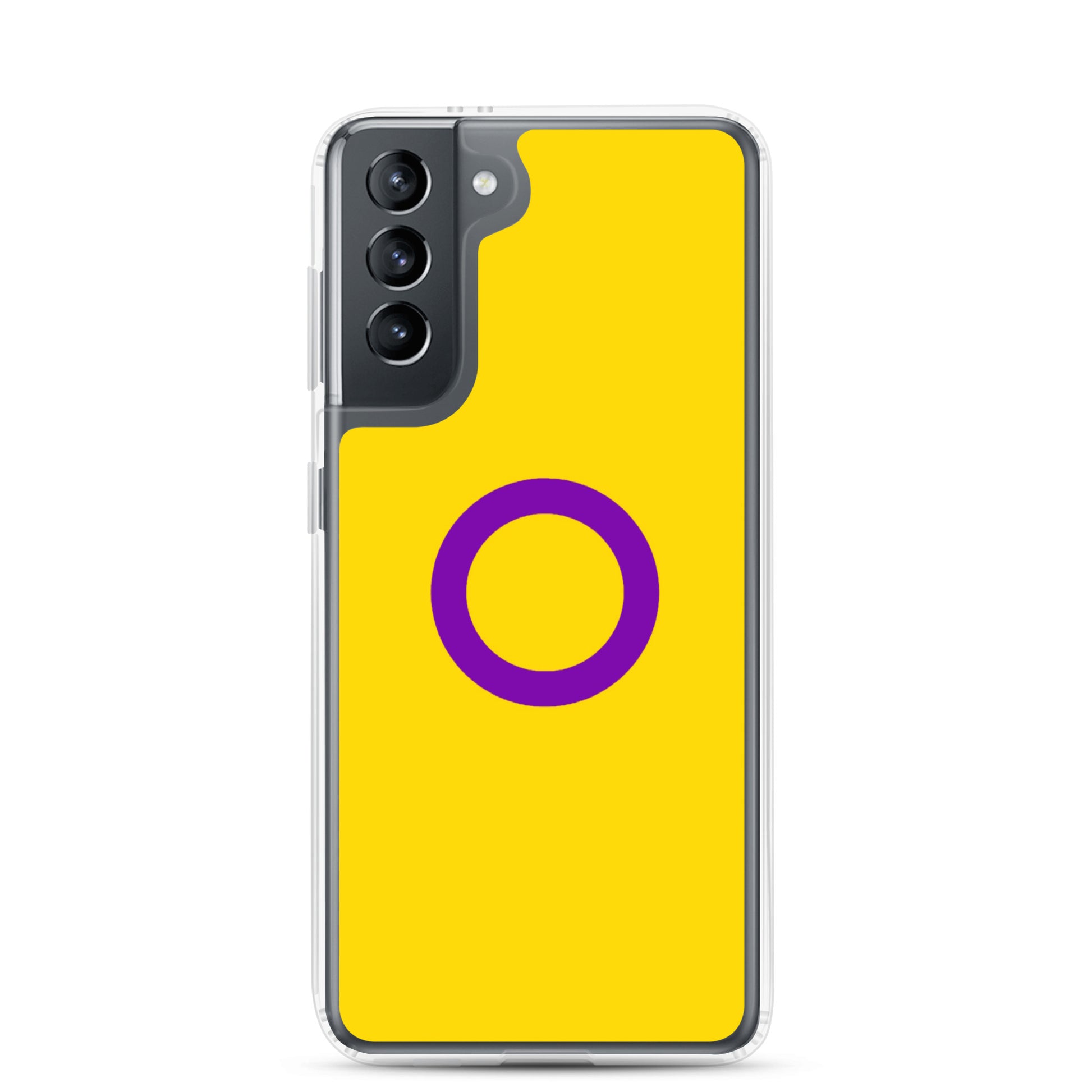 Intersex Pride Flag Samsung Galaxy Cell Phone Case Samsung Galaxy S21 Intersex clear-case-for-samsung-samsung-galaxy-s21-case-on-phone-640aa45da3490