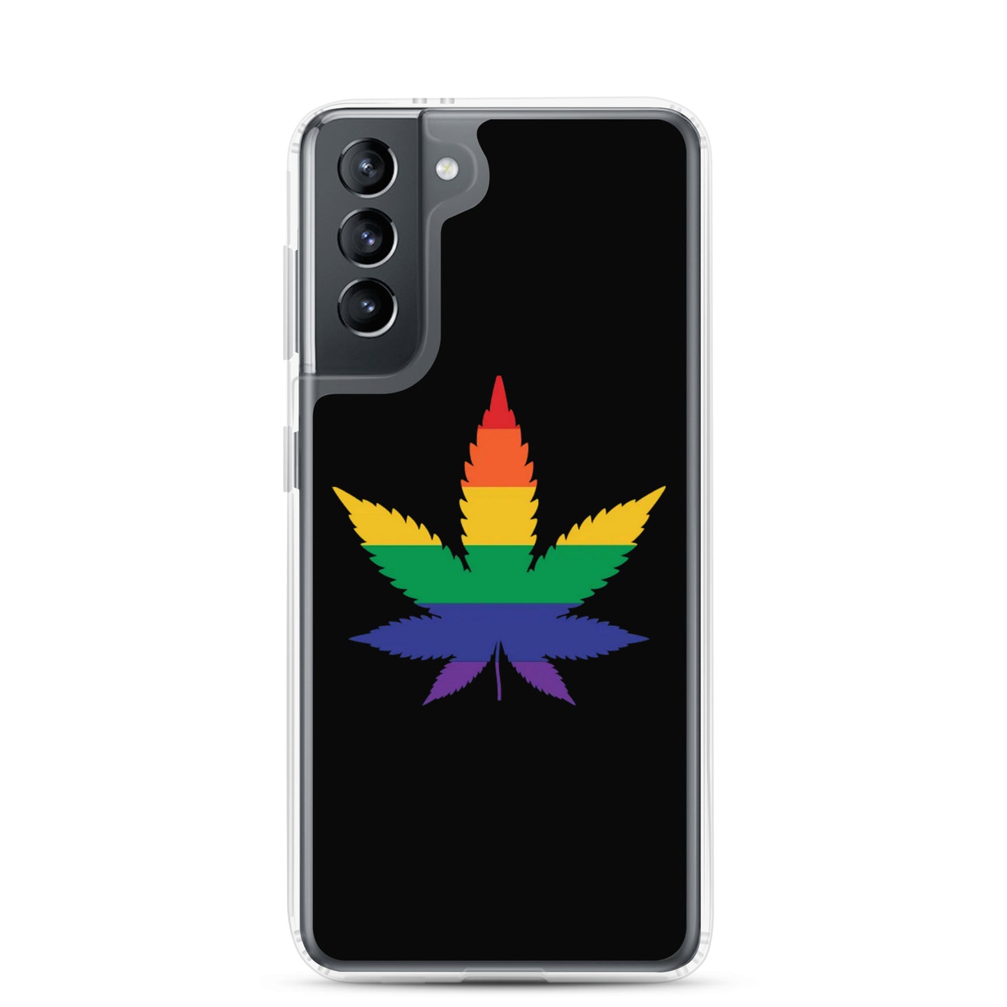 LGBTQ Pride Samsung Galaxy Cell Phone Case - Weed Samsung Galaxy S21 Pride clear-case-for-samsung-samsung-galaxy-s21-case-on-phone-6412654b1e043