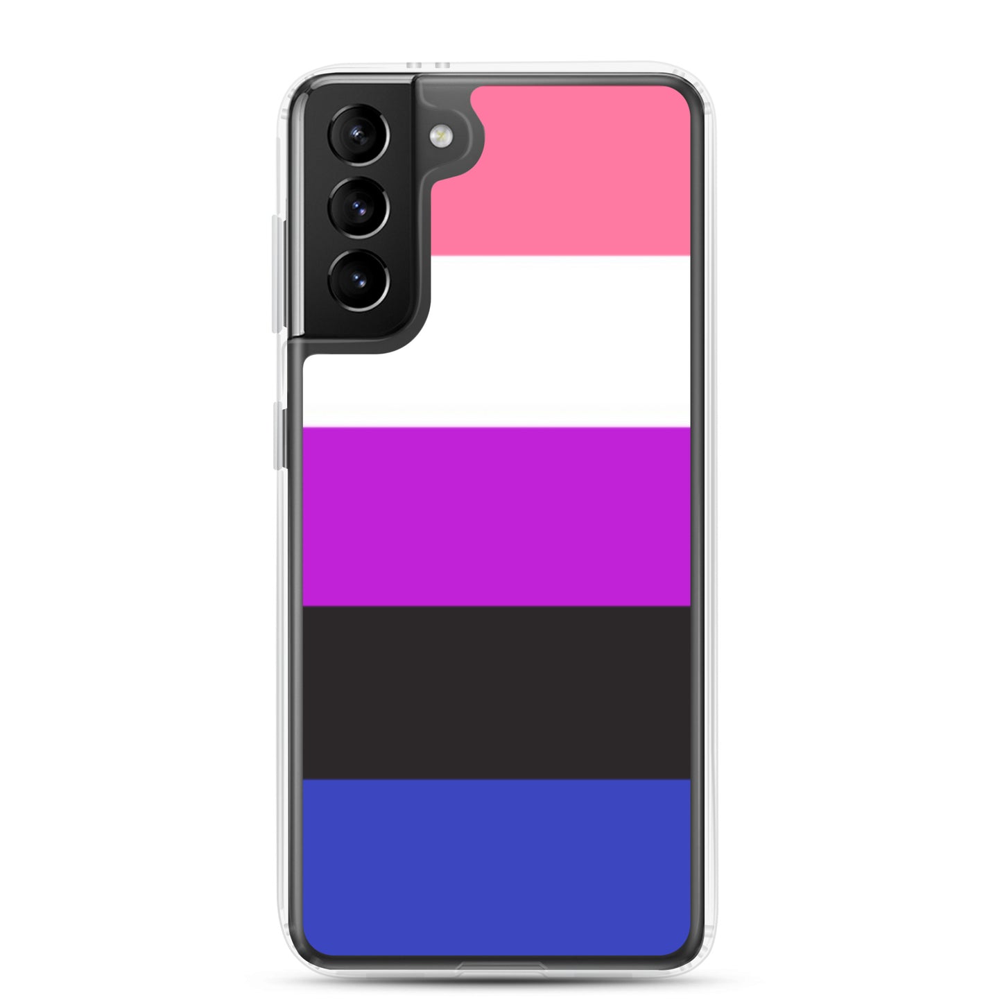 Genderfluid Pride Samsung Galaxy Cell Phone Case Samsung Galaxy S21 Plus Genderfluid clear-case-for-samsung-samsung-galaxy-s21-plus-case-on-phone-640a9c35ebd56