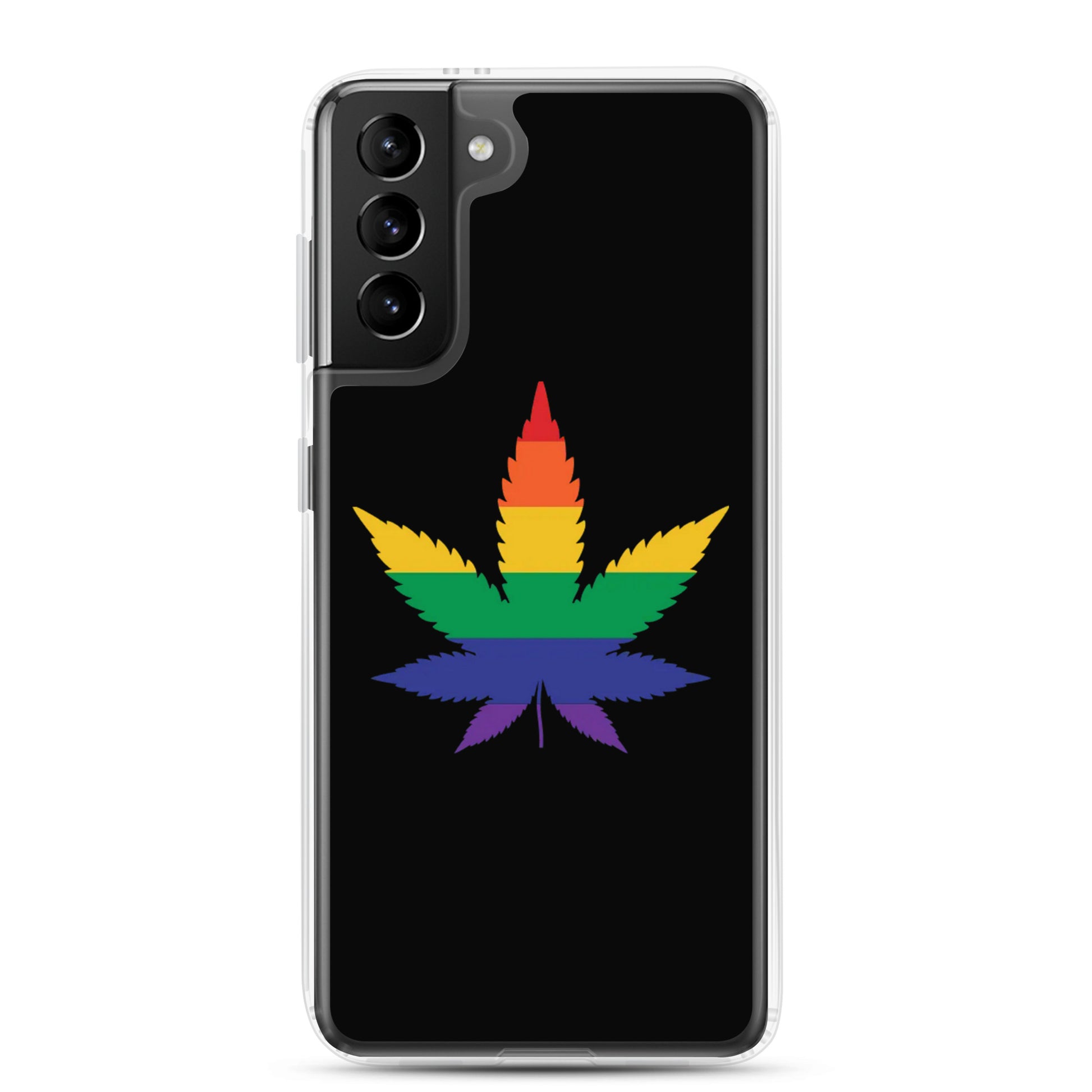 LGBTQ Pride Samsung Galaxy Cell Phone Case - Weed Samsung Galaxy S21 Plus Pride clear-case-for-samsung-samsung-galaxy-s21-plus-case-on-phone-6412654b1e141