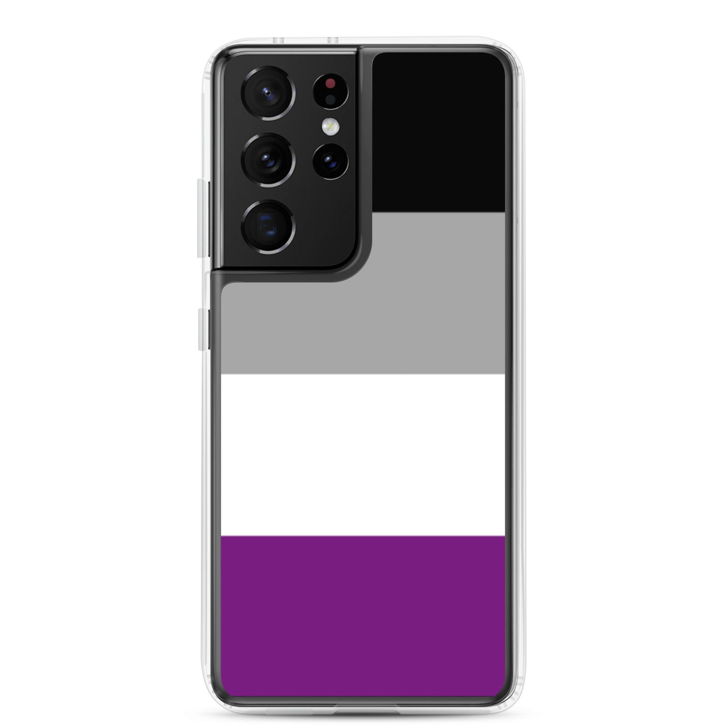 Asexual Ace Pride Samsung Galaxy Cell Phone Case Samsung Galaxy S21 Ultra Asexual clear-case-for-samsung-samsung-galaxy-s21-ultra-case-on-phone-640a9b915c15c