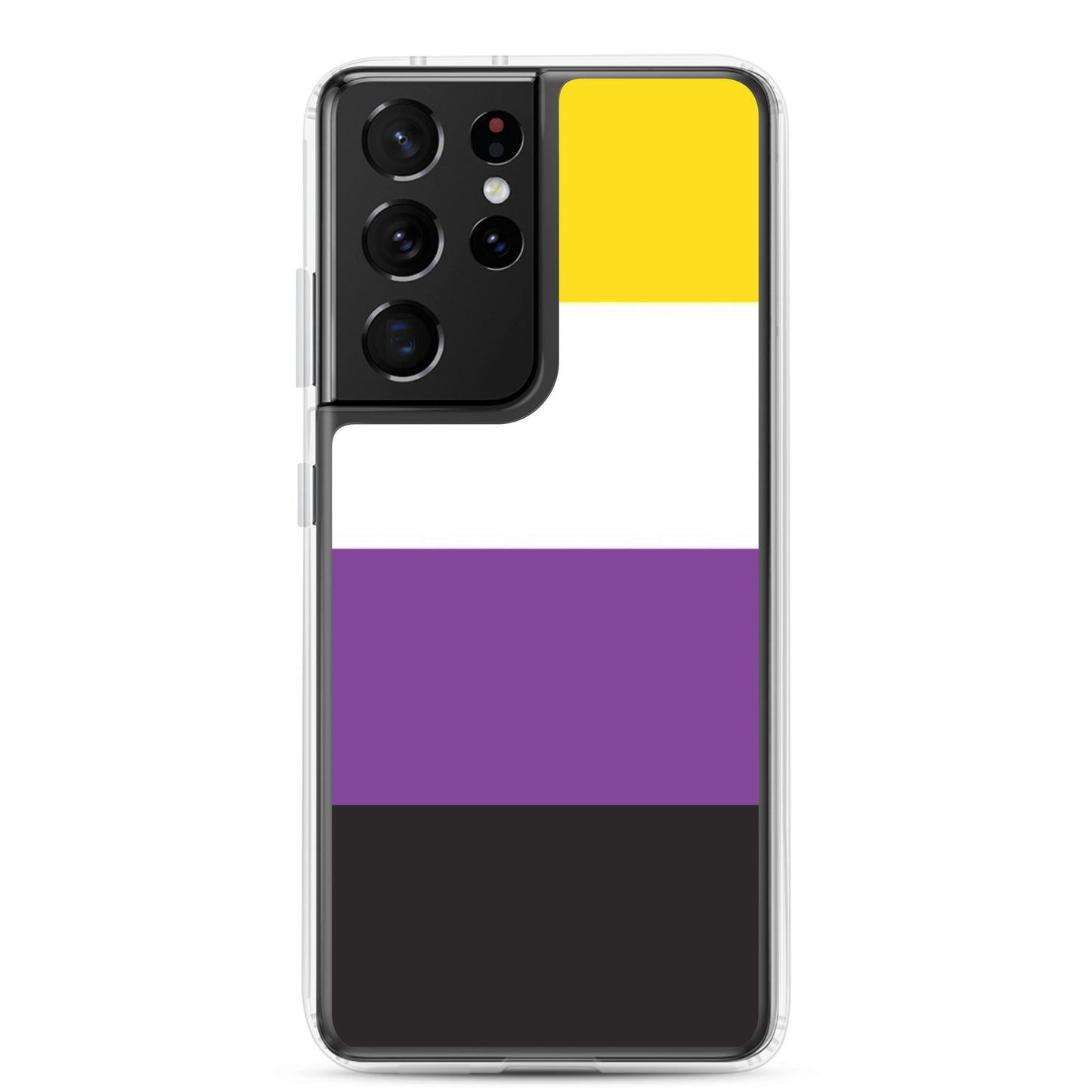 Nonbinary Enby Pride Flag Samsung Galaxy Cell Phone Case Samsung Galaxy S21 Ultra Nonbinary clear-case-for-samsung-samsung-galaxy-s21-ultra-case-on-phone-640a9f2d155f9