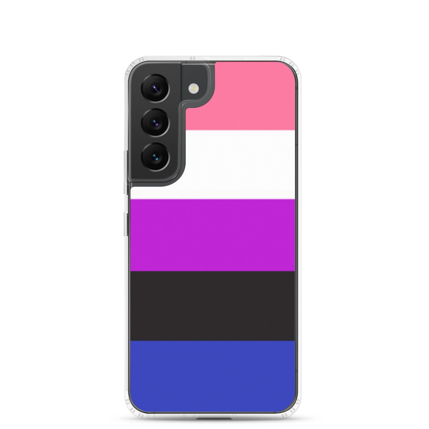 Genderfluid Pride Samsung Galaxy Cell Phone Case Samsung Galaxy S22 Genderfluid clear-case-for-samsung-samsung-galaxy-s22-case-on-phone-640a9c35ebdf7