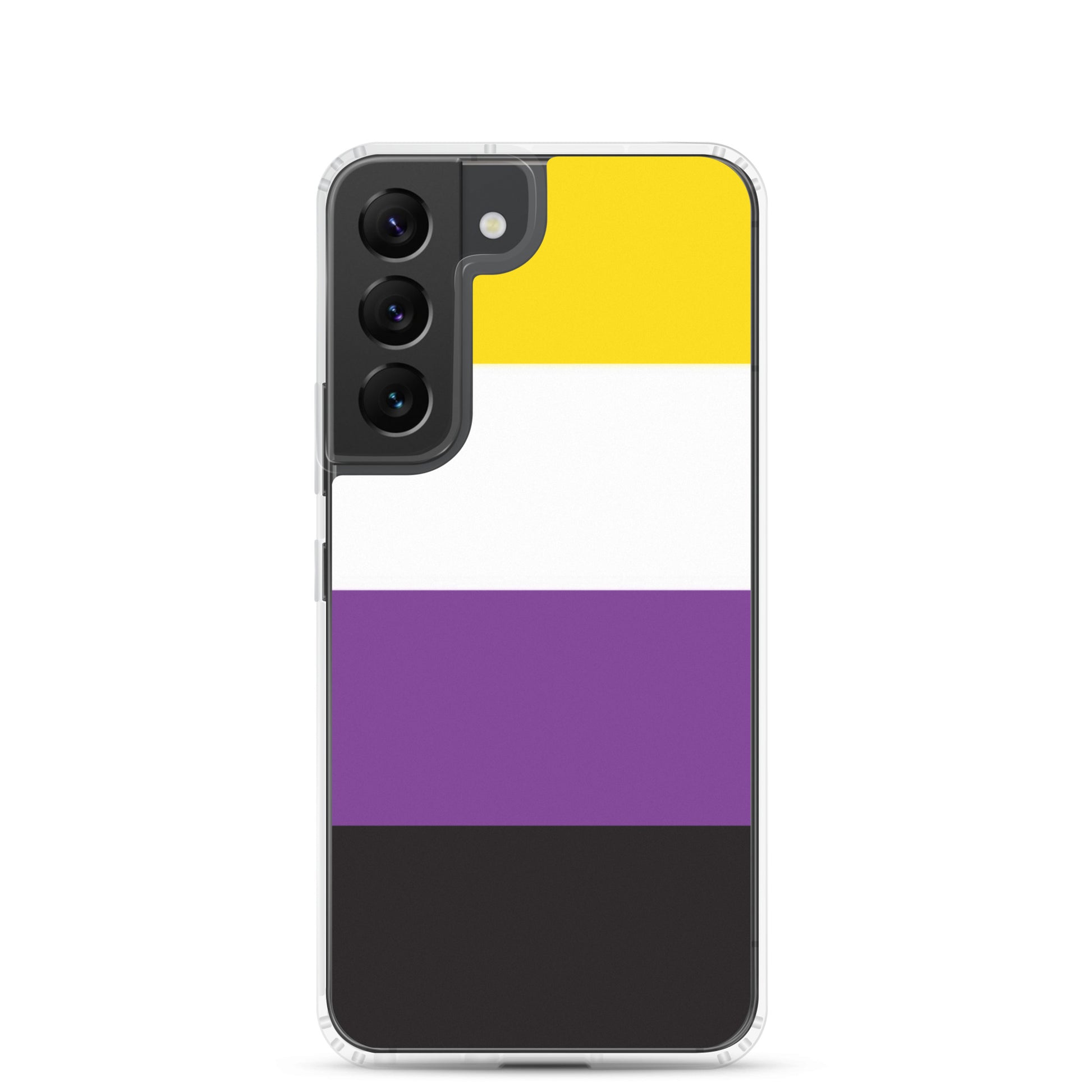 Nonbinary Enby Pride Flag Samsung Galaxy Cell Phone Case Samsung Galaxy S22 Nonbinary clear-case-for-samsung-samsung-galaxy-s22-case-on-phone-640a9f2d1562a