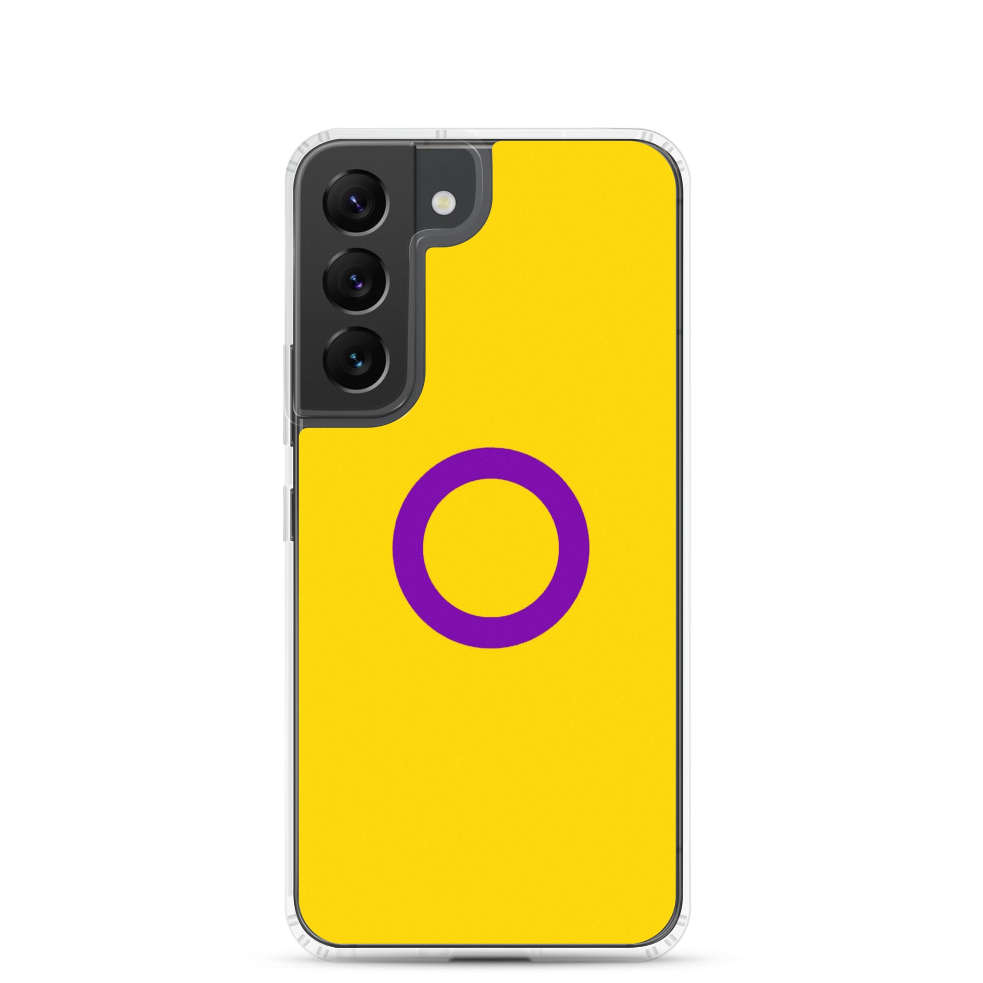 Intersex Pride Flag Samsung Galaxy Cell Phone Case Samsung Galaxy S22 Intersex clear-case-for-samsung-samsung-galaxy-s22-case-on-phone-640aa45da352b