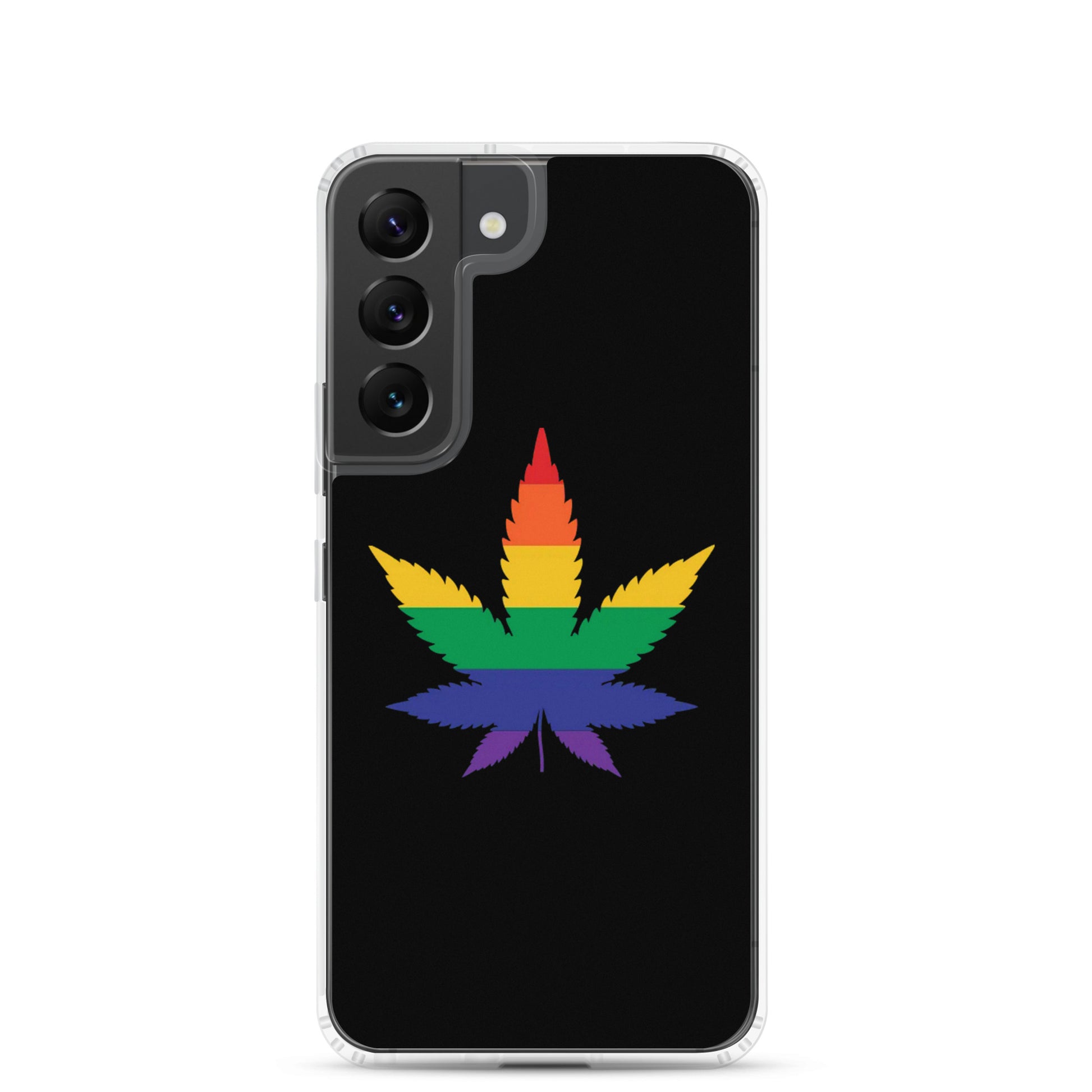 LGBTQ Pride Samsung Galaxy Cell Phone Case - Weed Samsung Galaxy S22 Pride clear-case-for-samsung-samsung-galaxy-s22-case-on-phone-6412654b1e33a