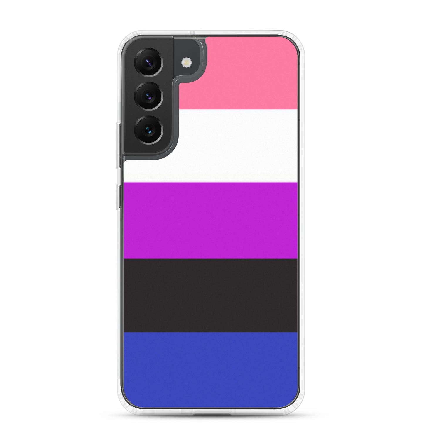 Genderfluid Pride Samsung Galaxy Cell Phone Case Samsung Galaxy S22 Plus Genderfluid clear-case-for-samsung-samsung-galaxy-s22-plus-case-on-phone-640a9c35ebe2d