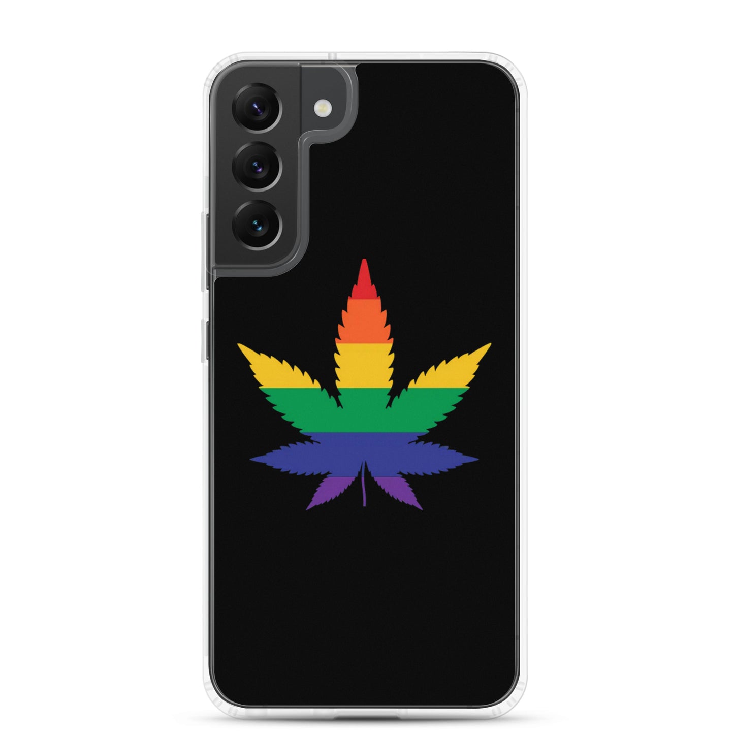 LGBTQ Pride Samsung Galaxy Cell Phone Case - Weed Samsung Galaxy S22 Plus Pride clear-case-for-samsung-samsung-galaxy-s22-plus-case-on-phone-6412654b1e440