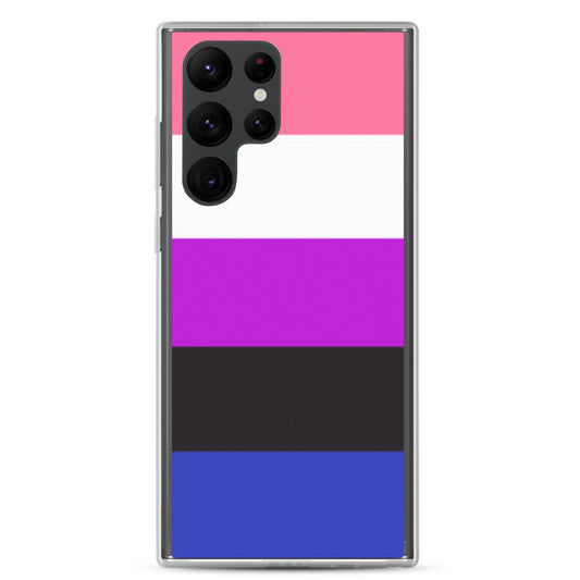 Genderfluid Pride Samsung Galaxy Cell Phone Case Samsung Galaxy S22 Ultra Genderfluid clear-case-for-samsung-samsung-galaxy-s22-ultra-case-on-phone-640a9c35ebe61