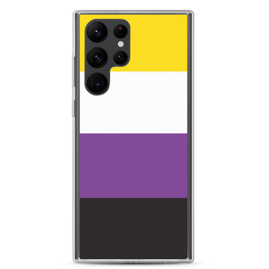 Nonbinary Enby Pride Flag Samsung Galaxy Cell Phone Case Samsung Galaxy S22 Ultra Nonbinary clear-case-for-samsung-samsung-galaxy-s22-ultra-case-on-phone-640a9f2d15690