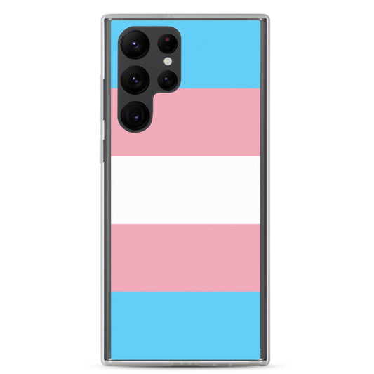 Transgender Trans Pride Flag Samsung Galaxy Cell Phone Case Samsung Galaxy S22 Ultra Transgender clear-case-for-samsung-samsung-galaxy-s22-ultra-case-on-phone-640aa2618e745