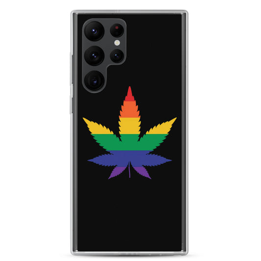 LGBTQ Pride Samsung Galaxy Cell Phone Case - Weed Samsung Galaxy S22 Ultra Pride clear-case-for-samsung-samsung-galaxy-s22-ultra-case-on-phone-6412654b1a750