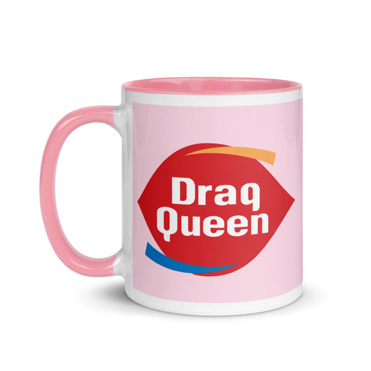 Drag Queen Ceramic Coffee Tea Mug Pink drag-queen-ceramic-coffee-tea-mug-with-color-inside-pink-11oz-left Mugs