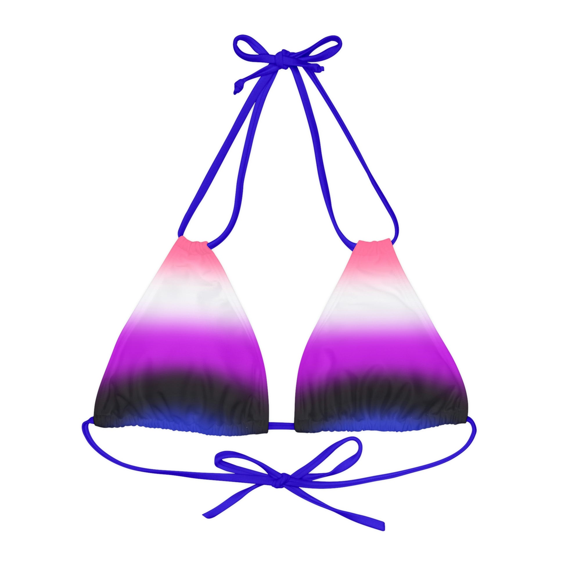 Genderfluid Pride Bikini Top - Ombre Royal Blue Genderfluid eb7800c5dfda4ff0451d297c35689e7a