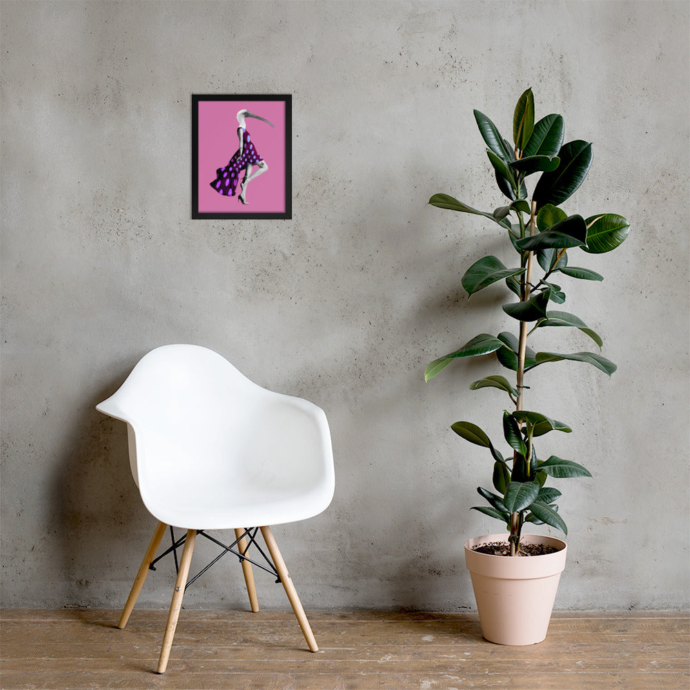 Pretty Bird Collage Art Framed Poster enhanced-matte-paper-framed-poster-_in_-black-11x14-lifestyle-1-637ad0adb8012