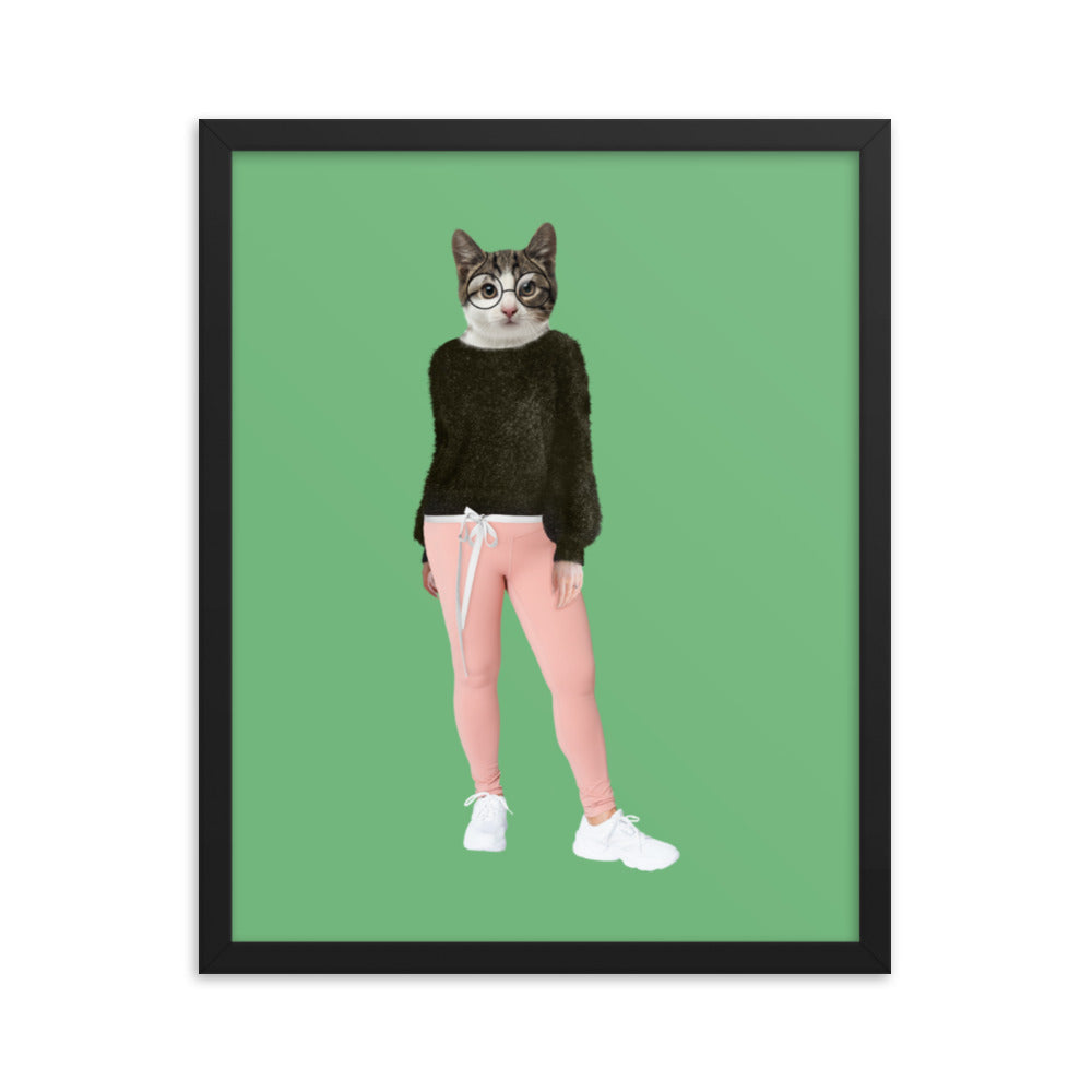 Comfy Cat Collage Art Framed Poster Black 16in×20in enhanced-matte-paper-framed-poster-_in_-black-16x20-transparent-637931f25f021