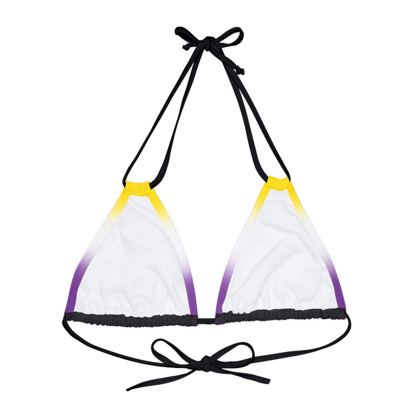 Nonbinary Enby Pride Bikini Top Swimsuit in Ombre f6b6b5f1548a38a443921fa9f68b7376