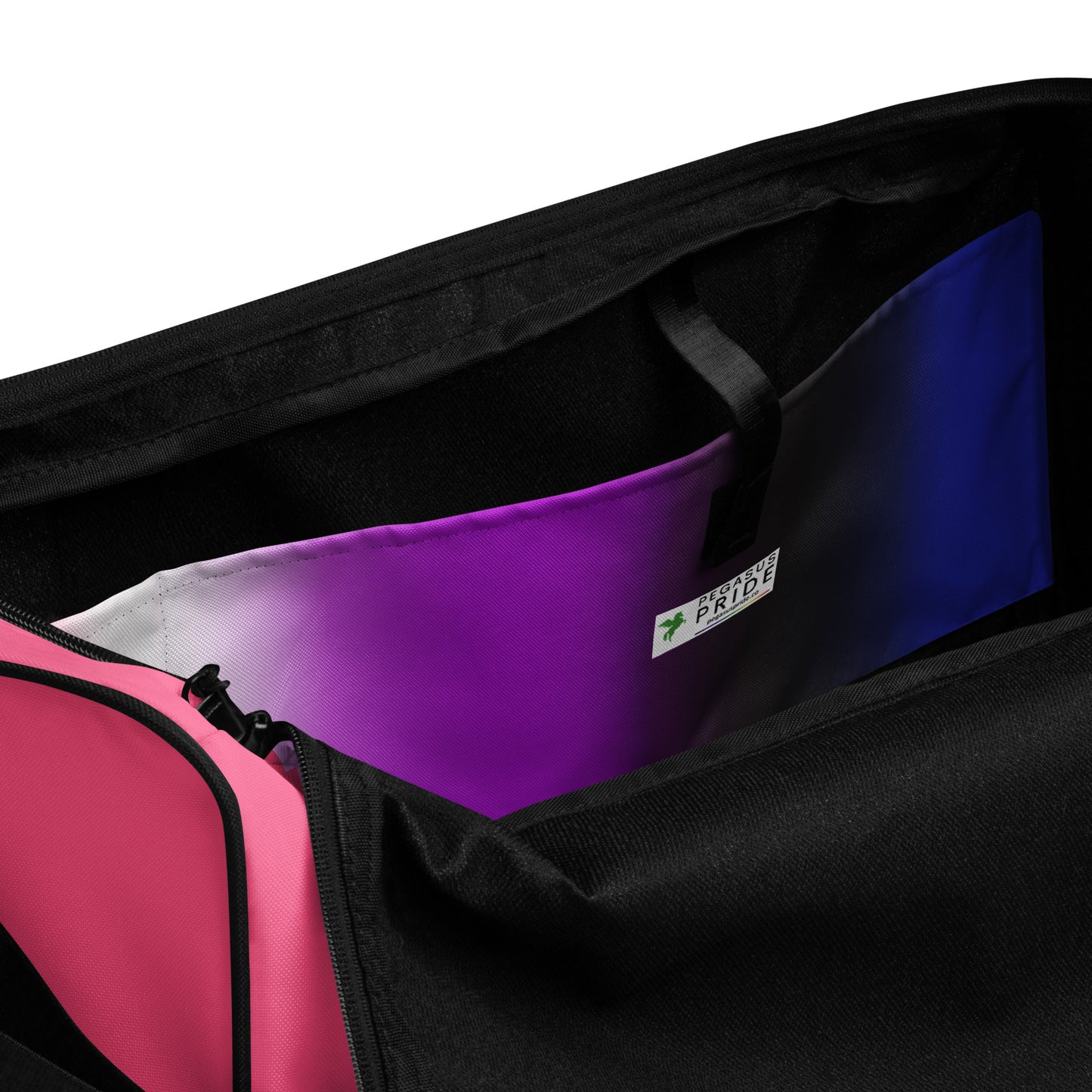 Genderfluid Pride Weekender Duffel Bag - Ombre genderfluid-pride-weekender-duffel-bag-ombre-inside-pocket Duffle Bags