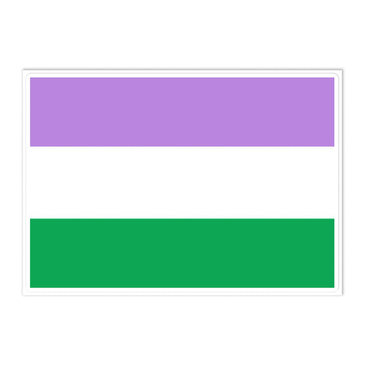 Genderqueer Pride Flag Large Sticker Genderqueer genderqueer-pride-flag-large-sticker-front