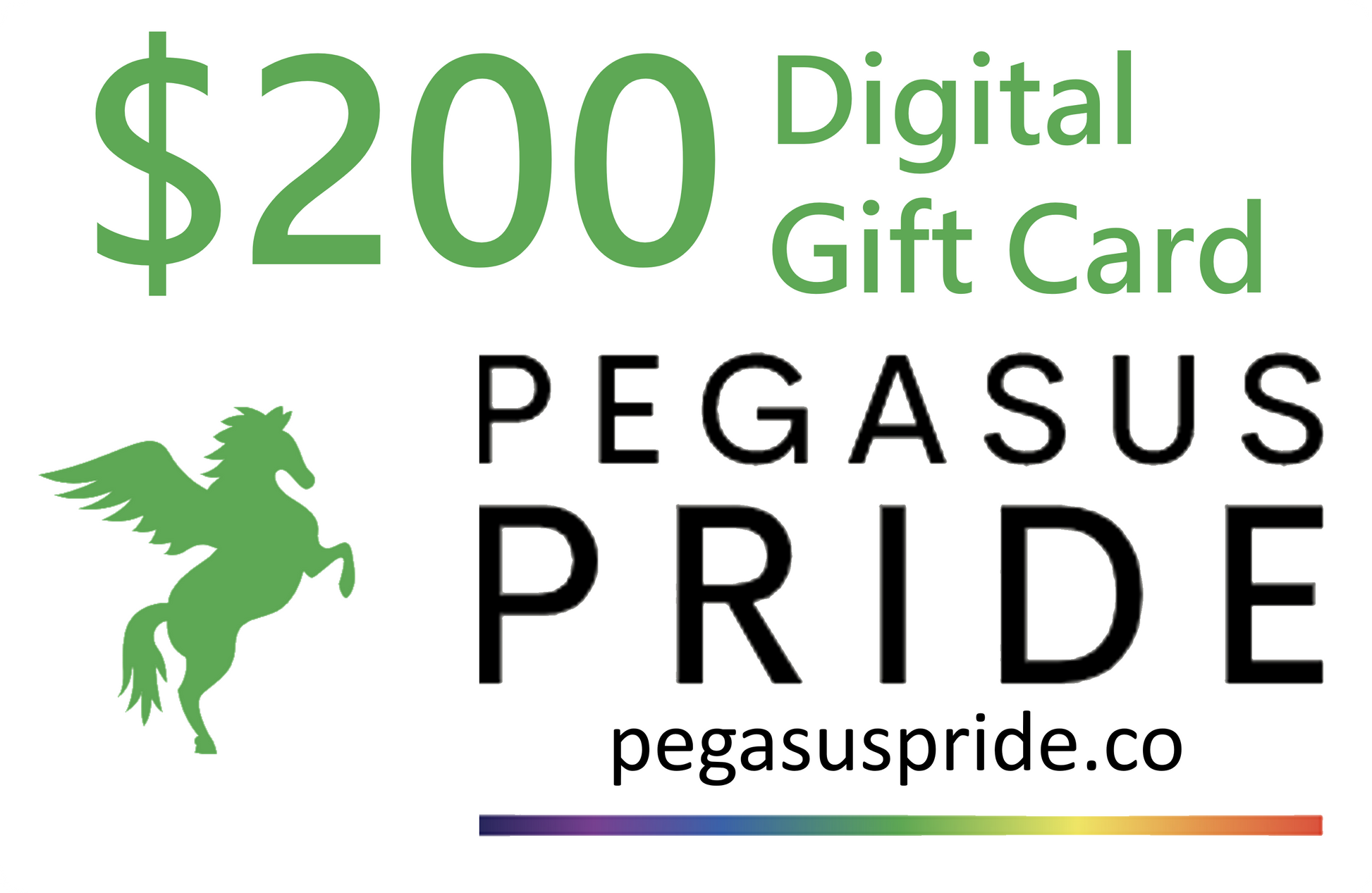 Pegasus Pride Gift Cards $200.00 giftcard200