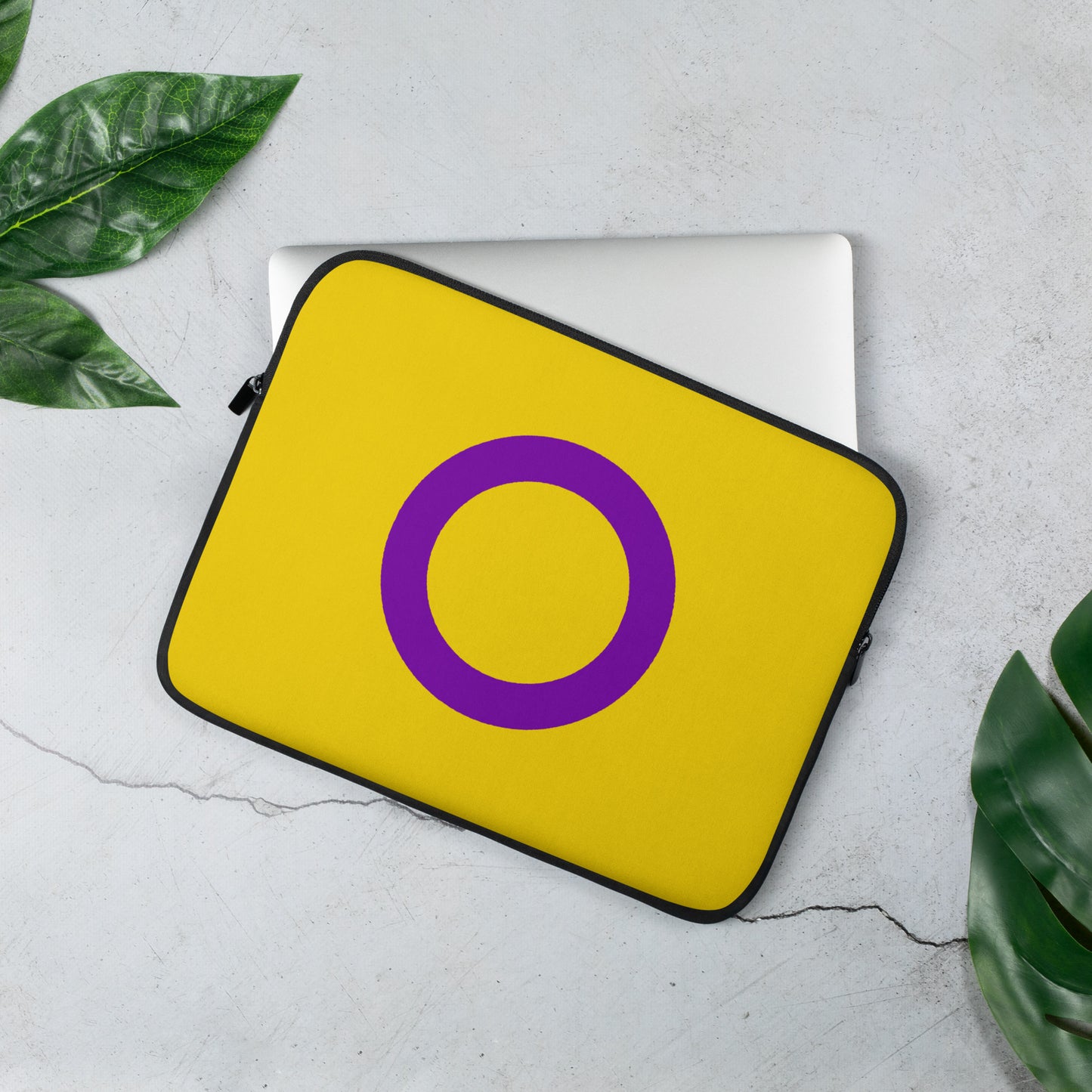 Intersex Pride Flag Laptop Sleeve intersex-pride-flag-laptop-sleeve-13-front-lifestyle