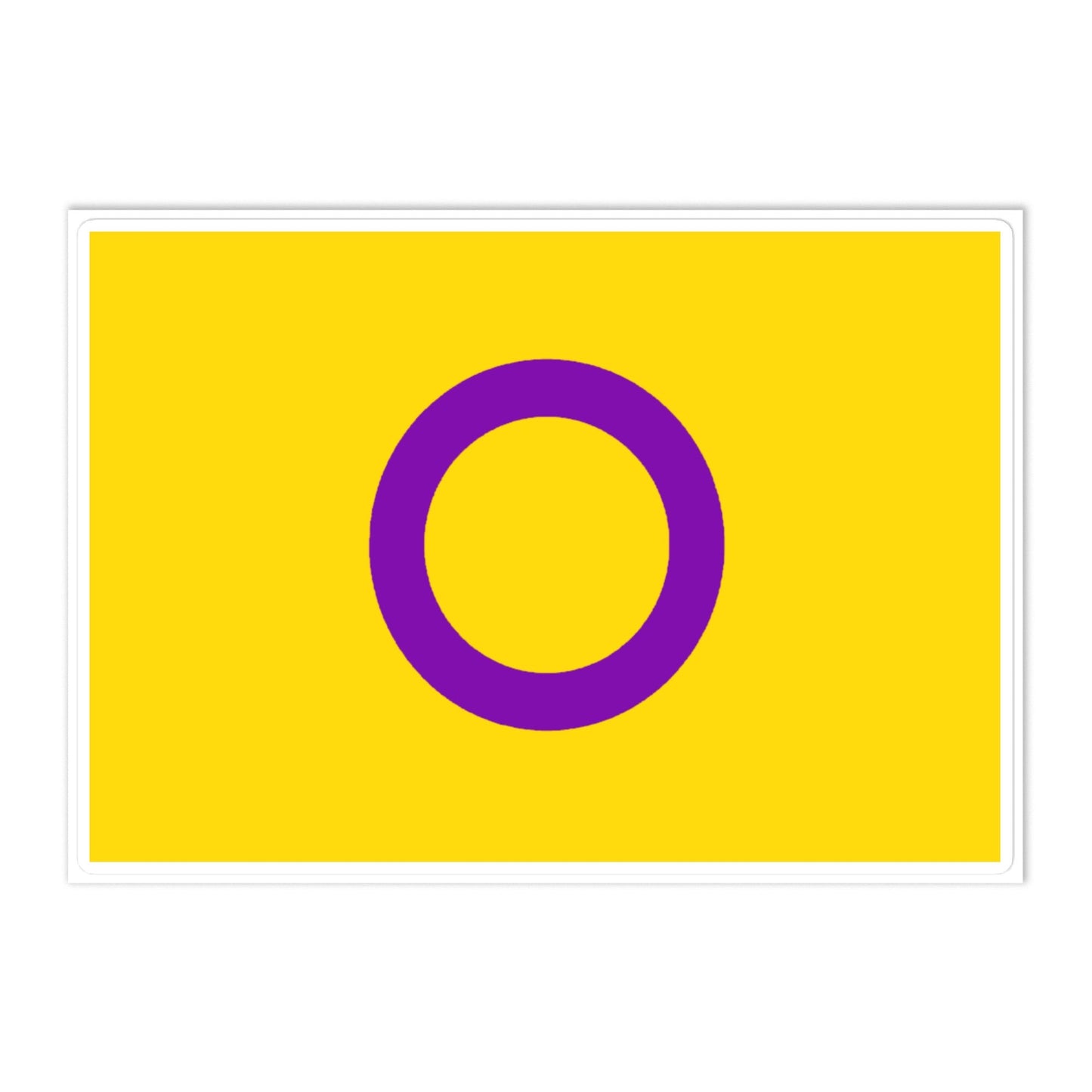 Intersex Pride Flag Large Sticker Intersex intersex-pride-flag-large-sticker-front Stickers
