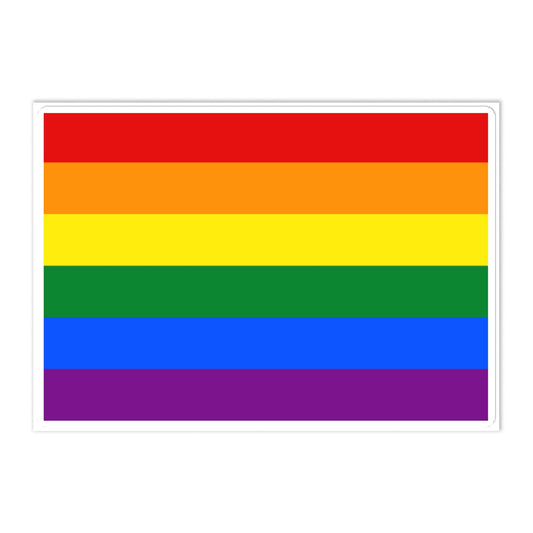 LGBTQ Pride Flag Large Sticker Pride kiss-cut-sticker-sheet-white-front-637597946c4d6