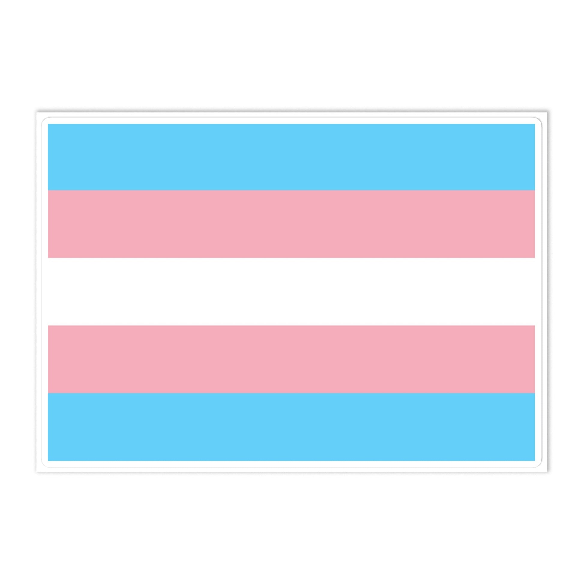 Transgender Trans Pride Flag Large Sticker Transgender kiss-cut-sticker-sheet-white-front-6375b406a5e49