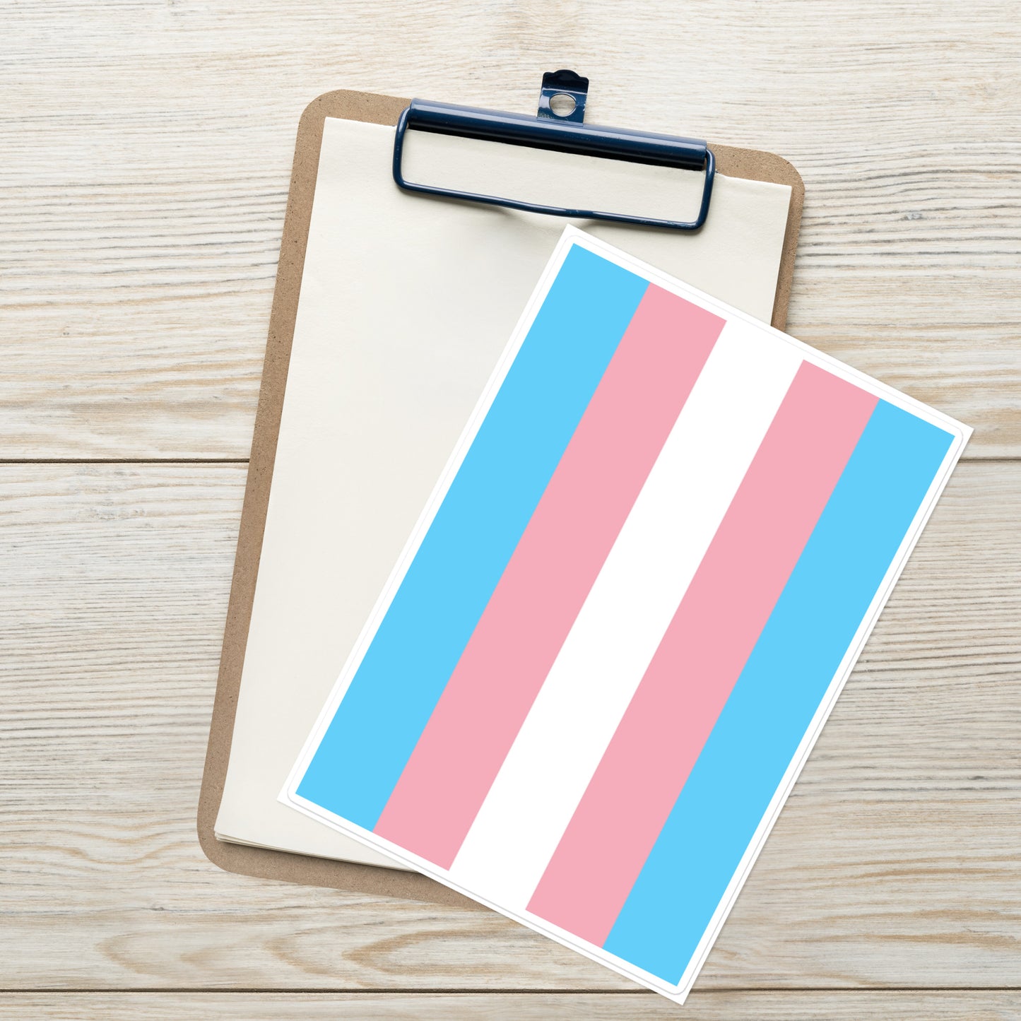 Transgender Trans Pride Flag Large Sticker kiss-cut-sticker-sheet-white-front-6375b488a3cd1