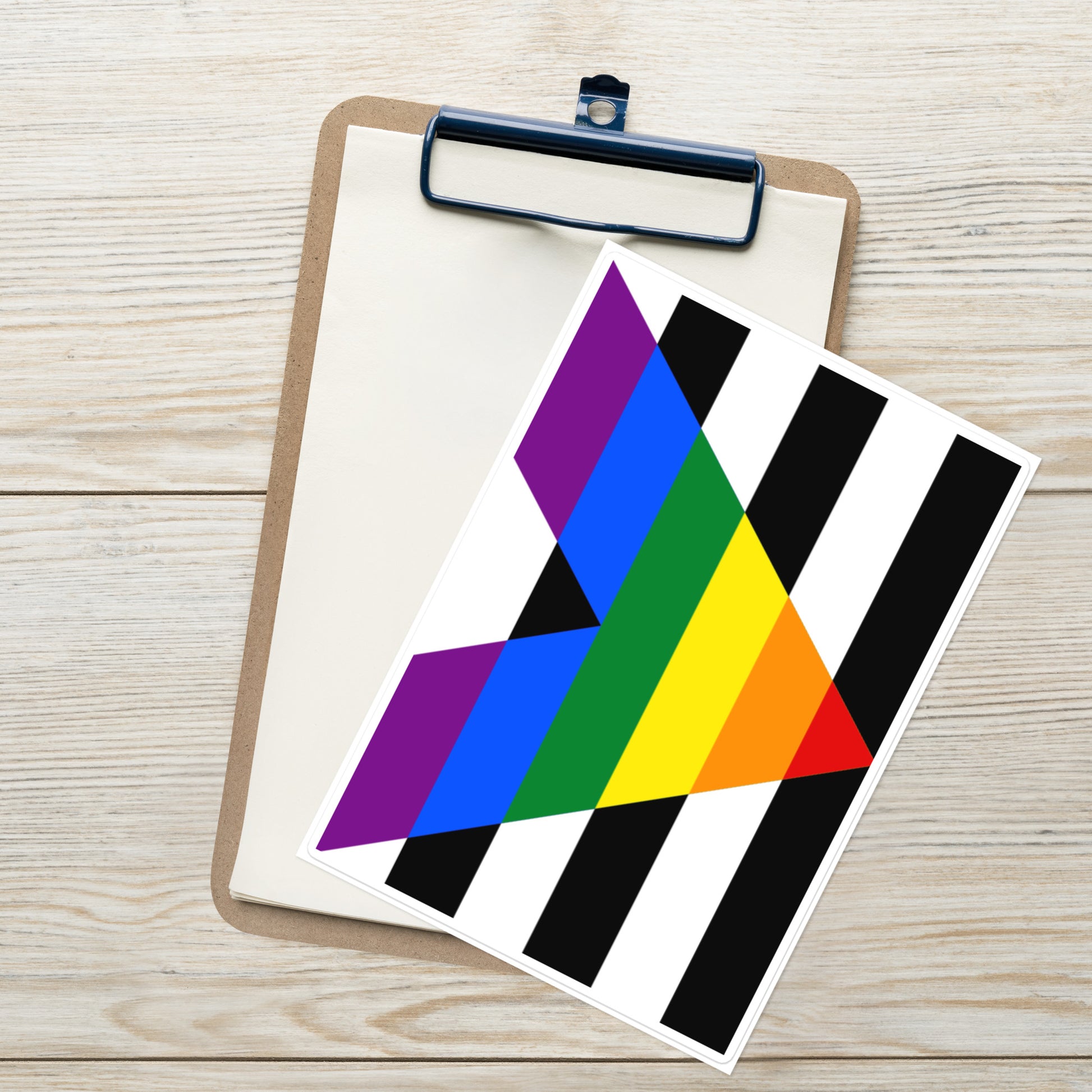 Straight Ally Pride Flag Large Sticker kiss-cut-sticker-sheet-white-front-6375b55318f9a