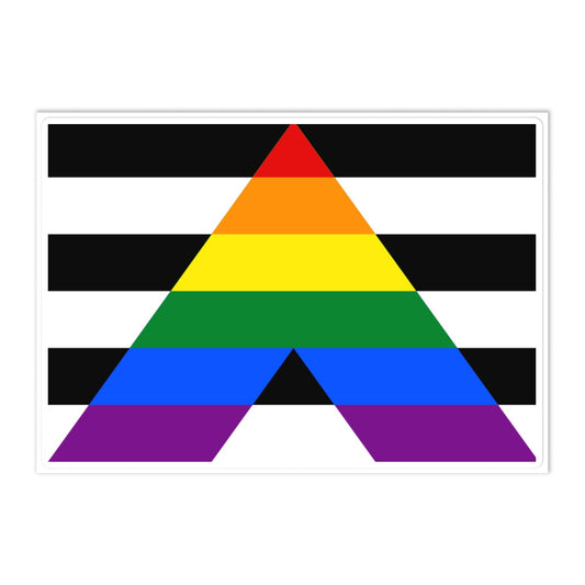 Straight Ally Pride Flag Large Sticker Straight Ally kiss-cut-sticker-sheet-white-front-6375b626abc6d