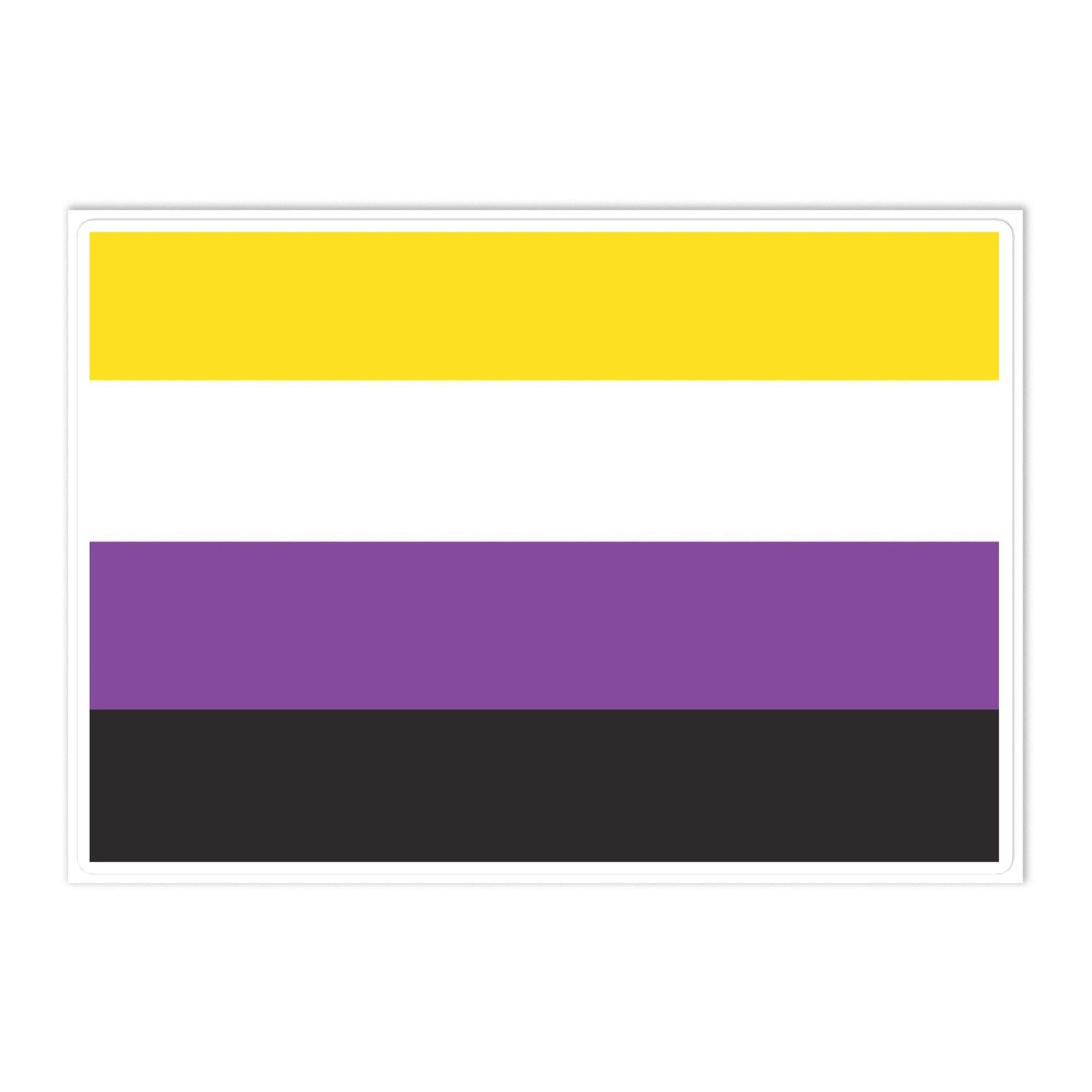 Nonbinary Enby Pride Flag Large Sticker Nonbinary kiss-cut-sticker-sheet-white-front-6375ba3a0abd6