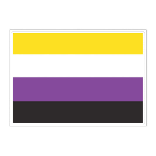 Nonbinary Enby Pride Flag Large Sticker Nonbinary kiss-cut-sticker-sheet-white-front-6375ba3a0abd6